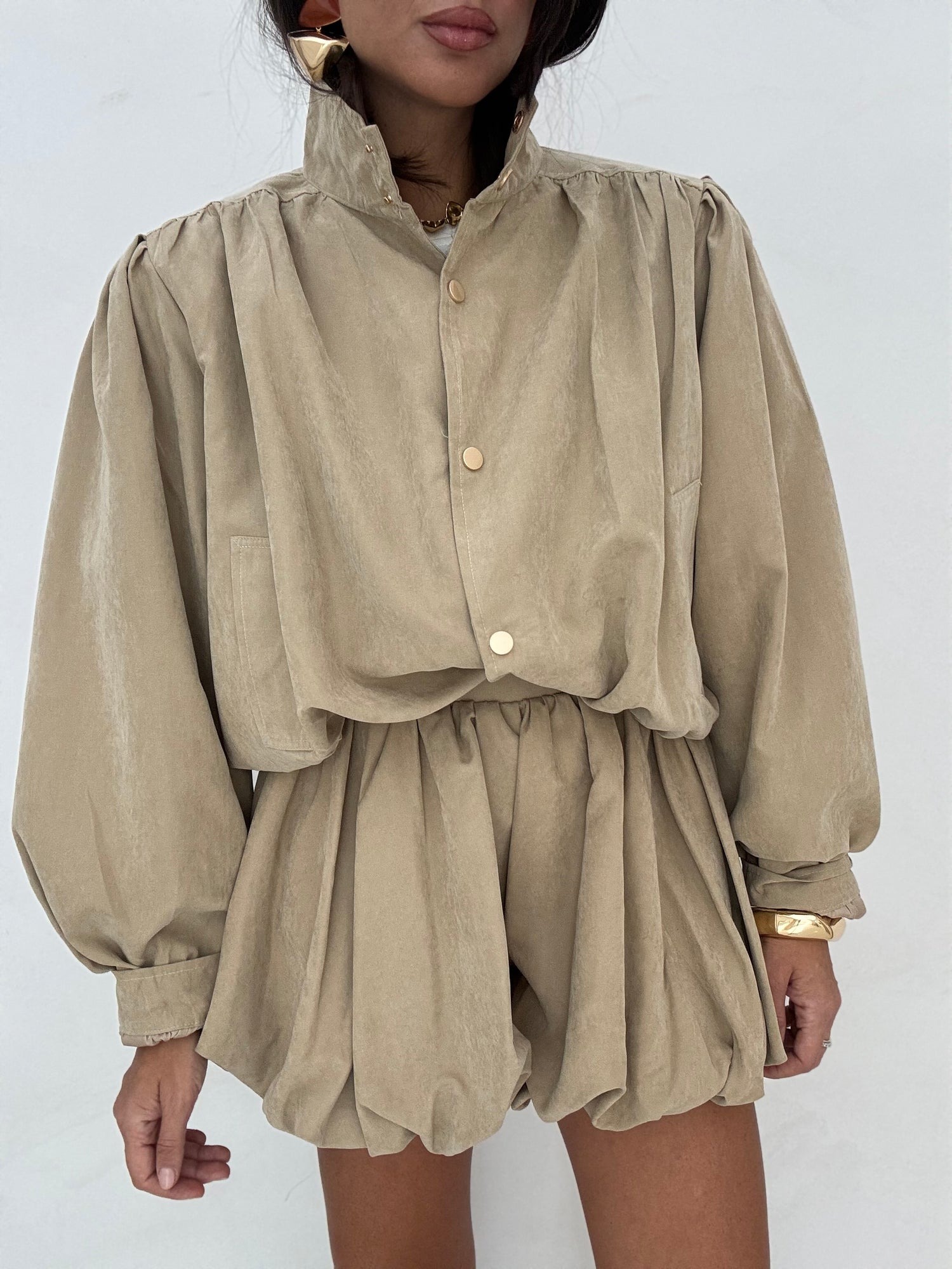Giacca/Bomber ‘SUEDE’ Sabbia