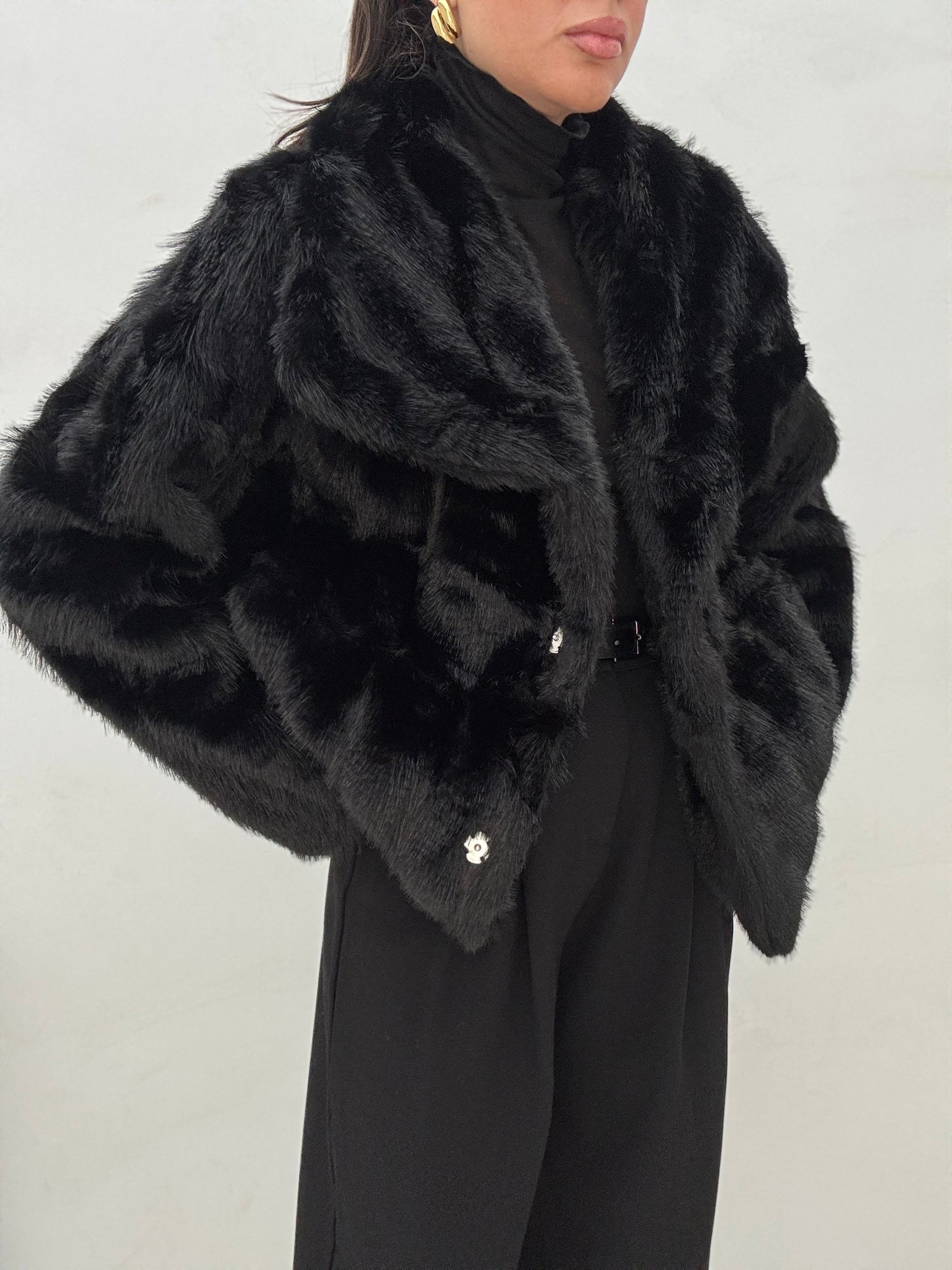 Eco pelliccia ‘ILARY’ Nera