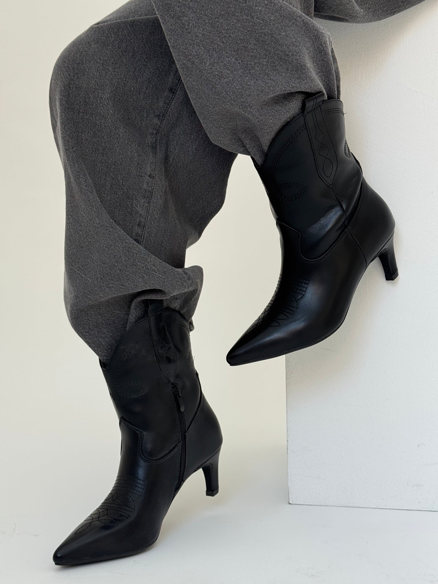 Camperos ecopelle basso Nero