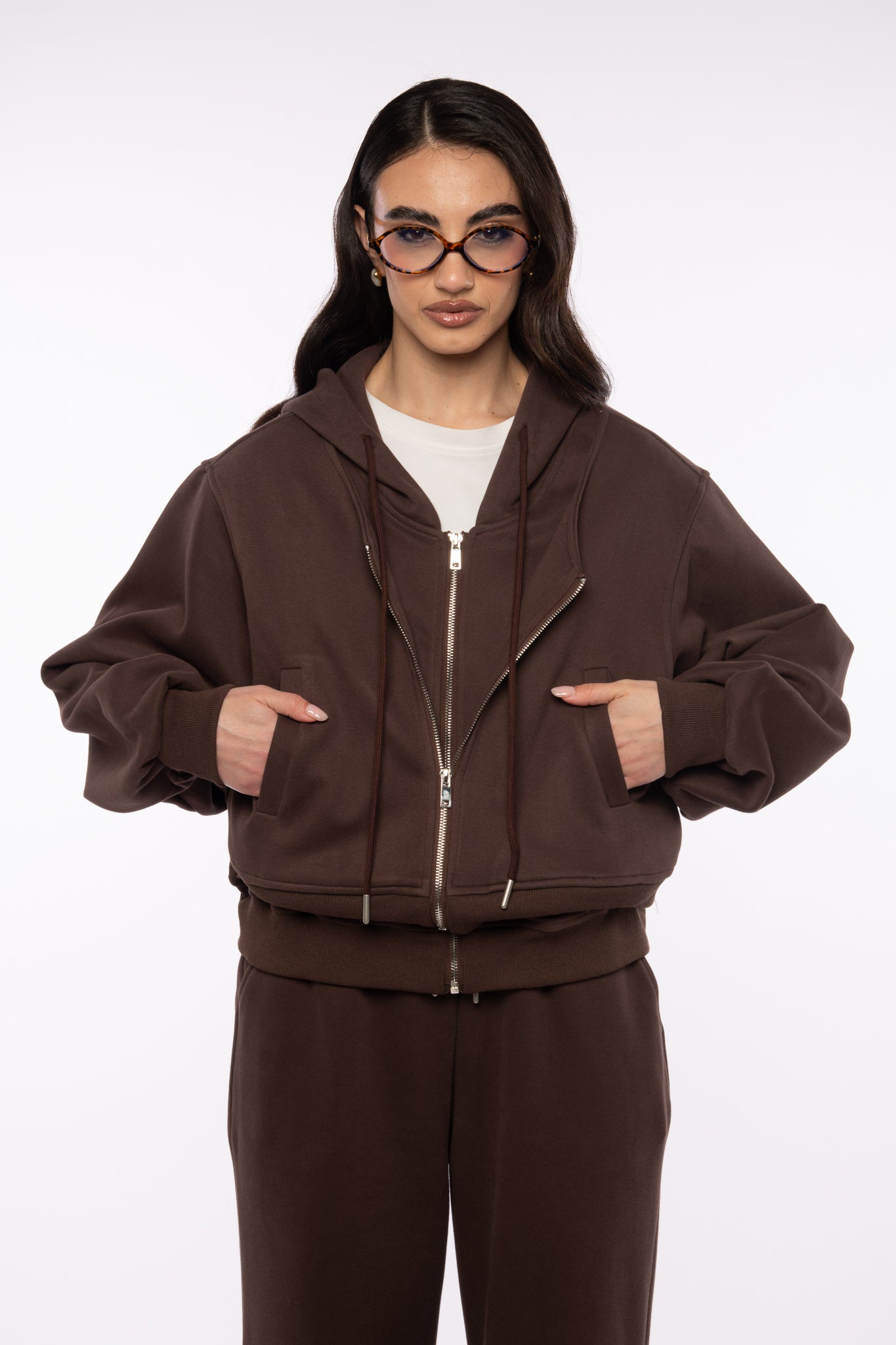 Coordinato Tuta ‘DOUBLE’ 70% COTONE Cacao