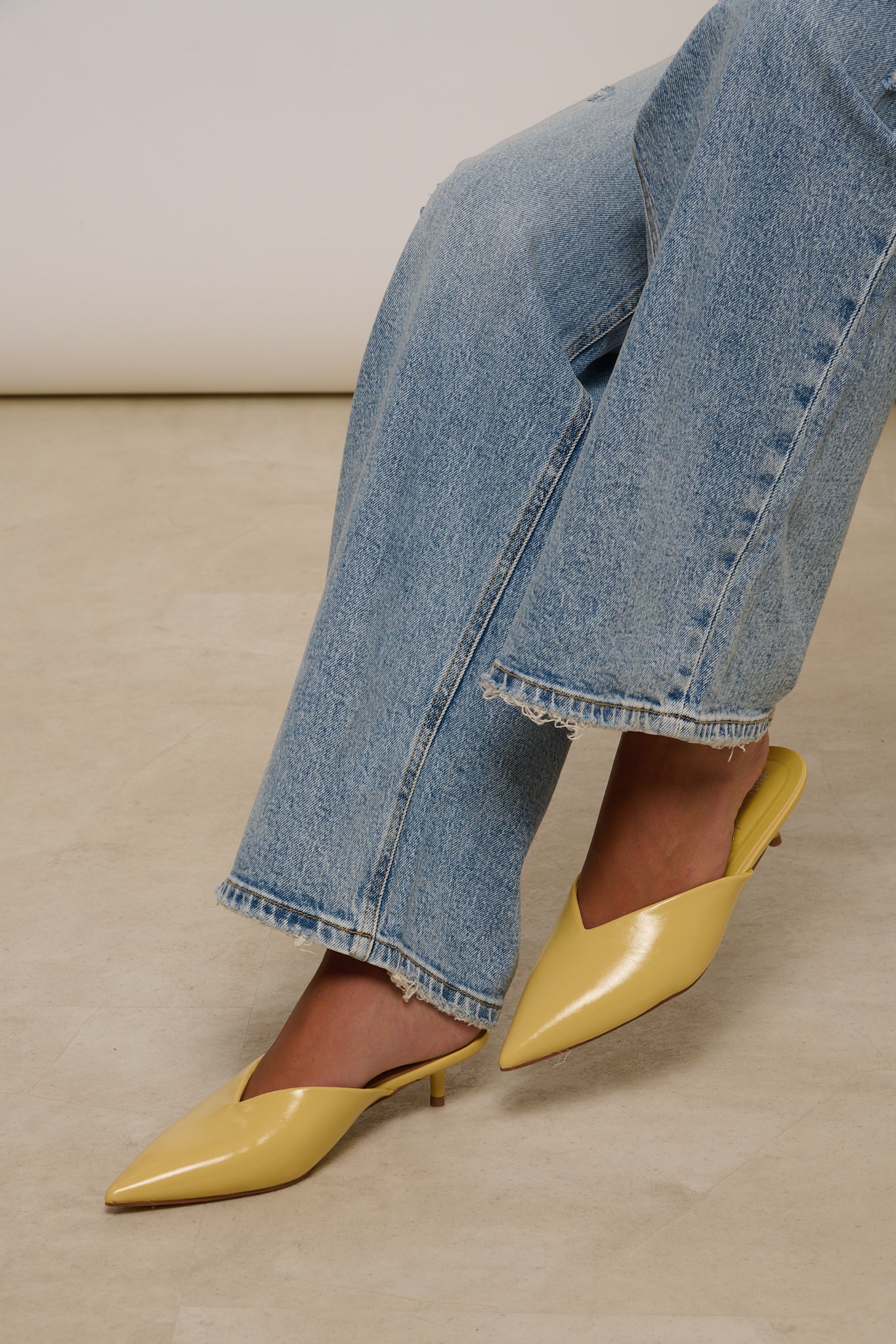Mules Giallo Tacco 2cm