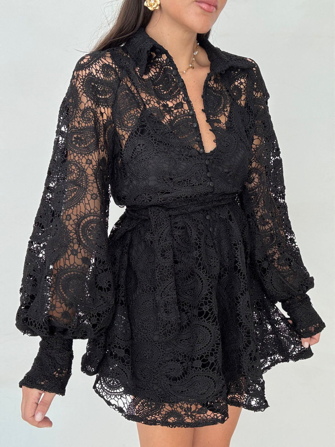 Abito ‘IN PIZZO’ Nero