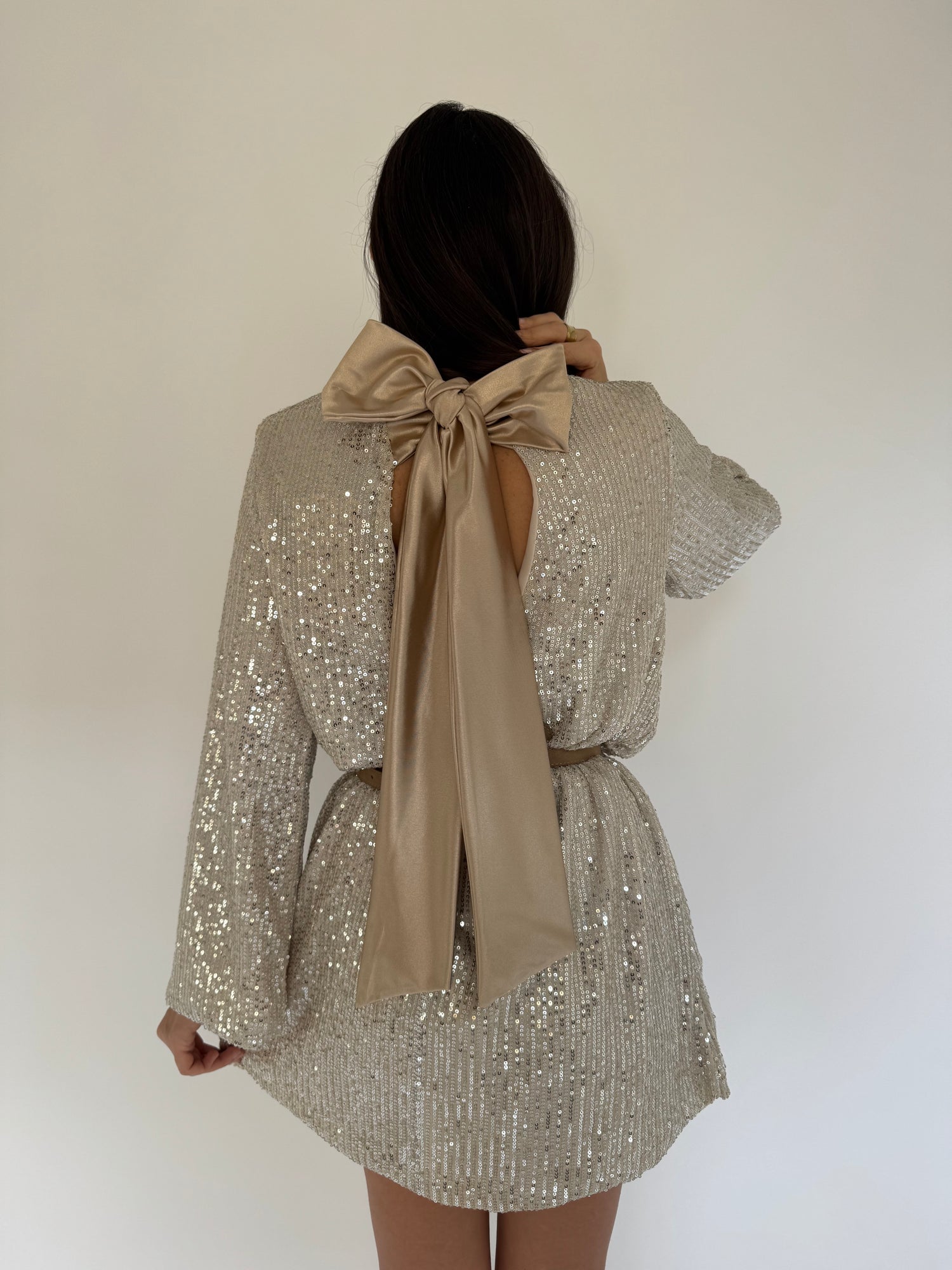 Abito ‘FIOCCO’ con Paillettes Oro