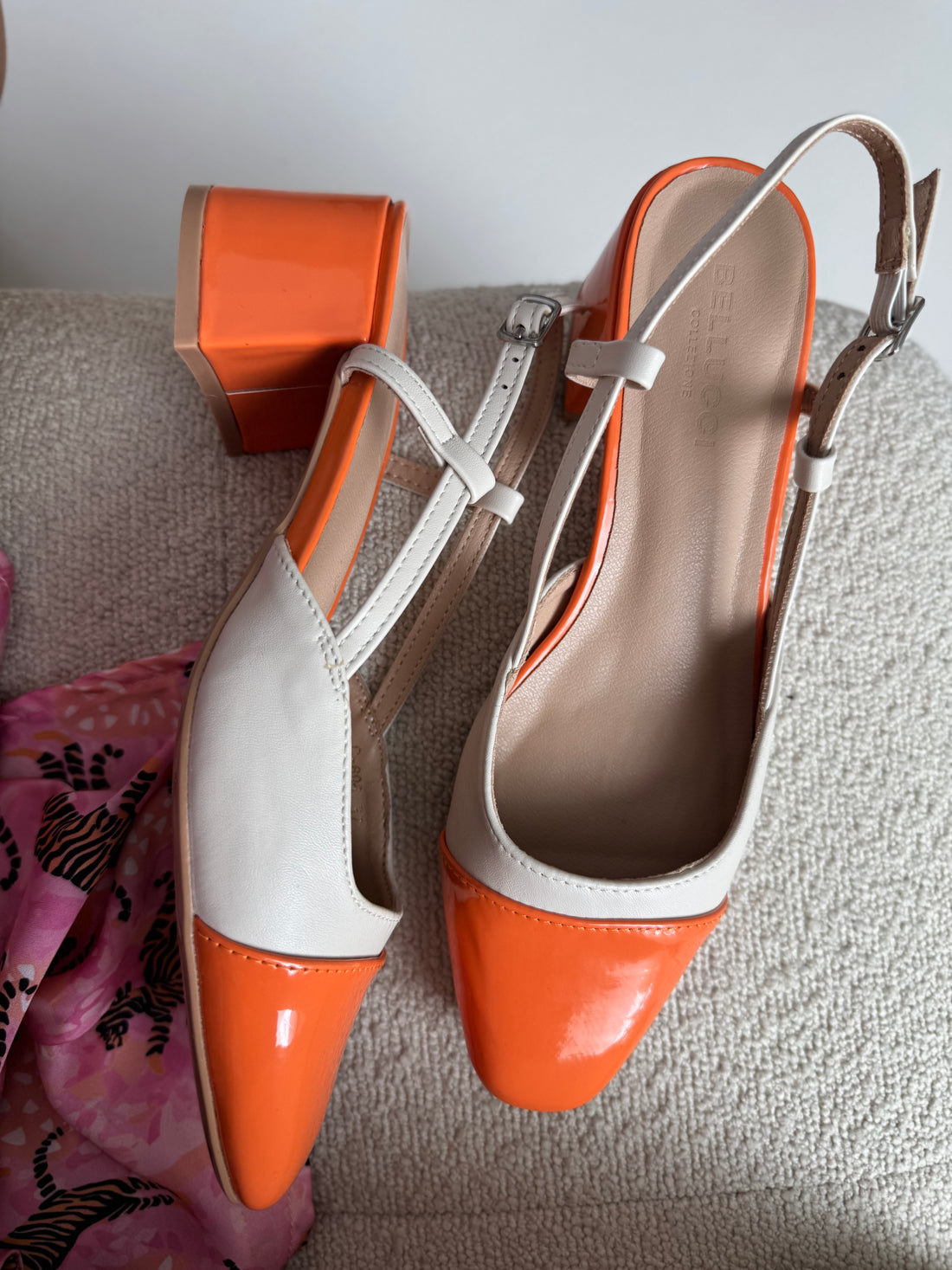 Scarpe ‘GIULIA VERNICE’ punta Arancio