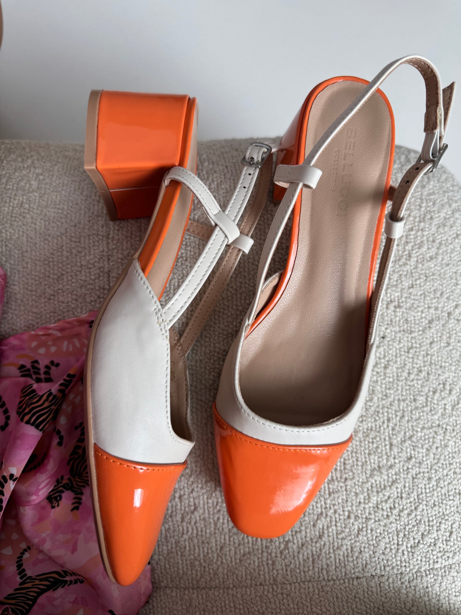 Scarpe ‘GIULIA VERNICE’ punta Arancio