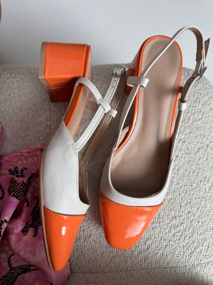 Scarpe ‘GIULIA VERNICE’ punta Arancio