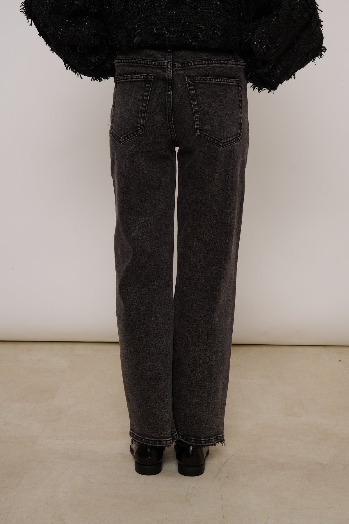 Jeans ‘GAMBA DRITTA’ Nero Slavato