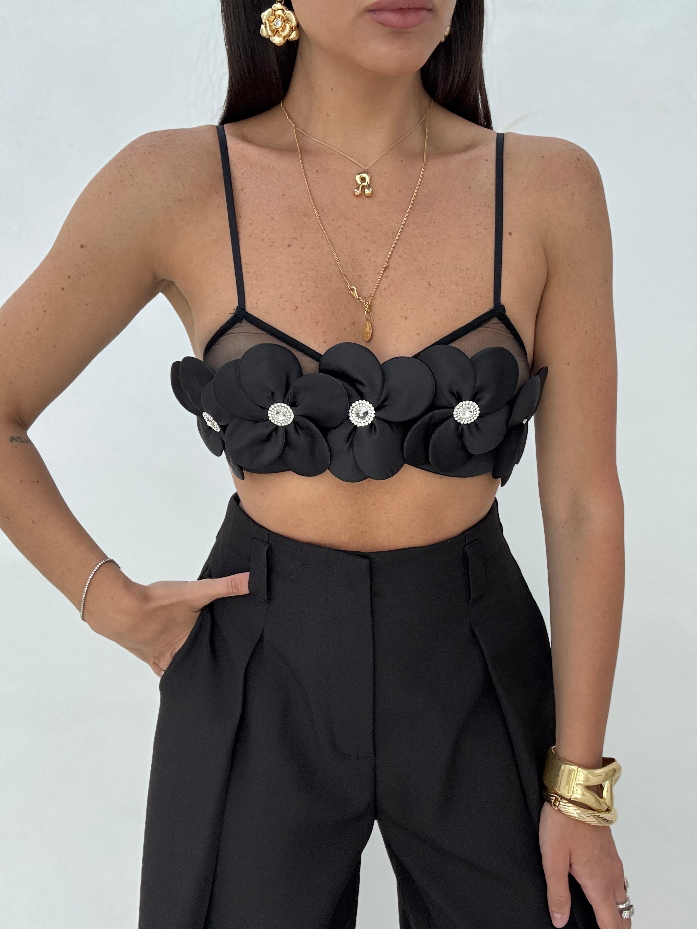 Bralette ‘FIORI’ Nera