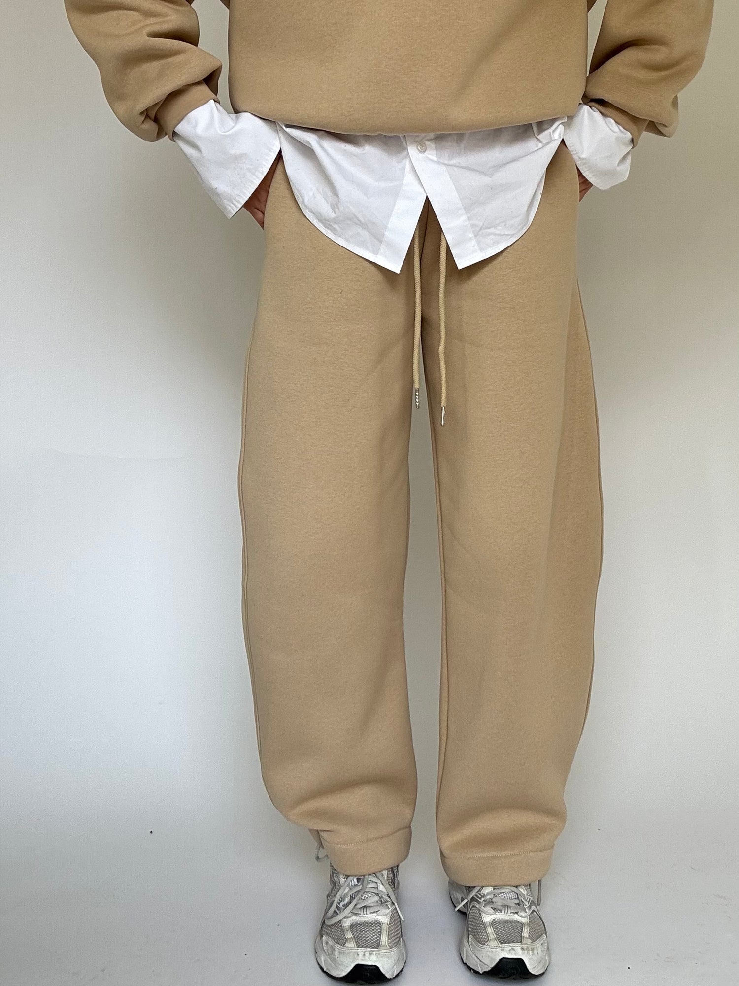 Pantalone Tuta ‘BARREL PILE INTERNO’ Panna