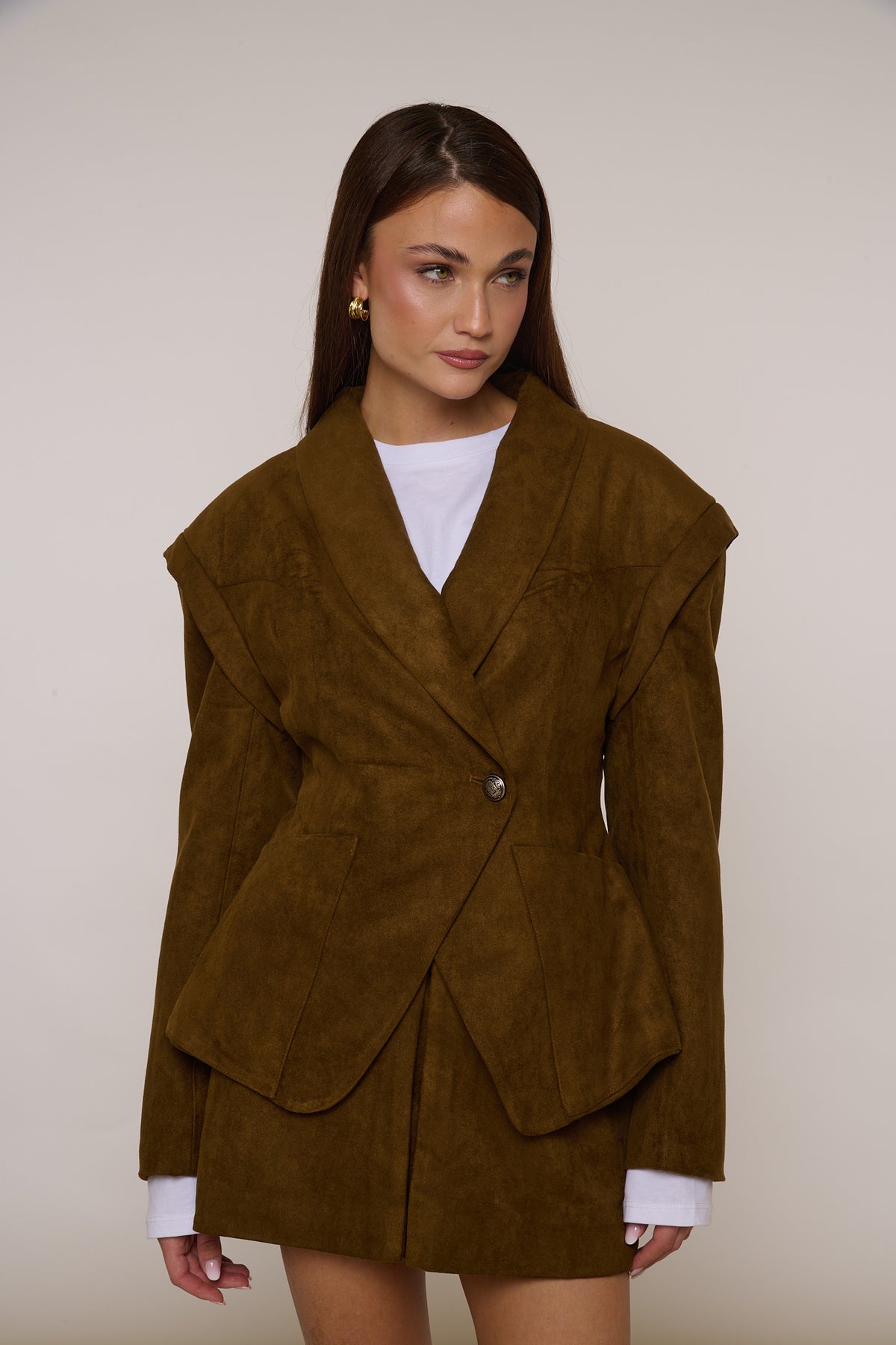 Blazer ‘SUEDE’ By Lumina Verde Militare