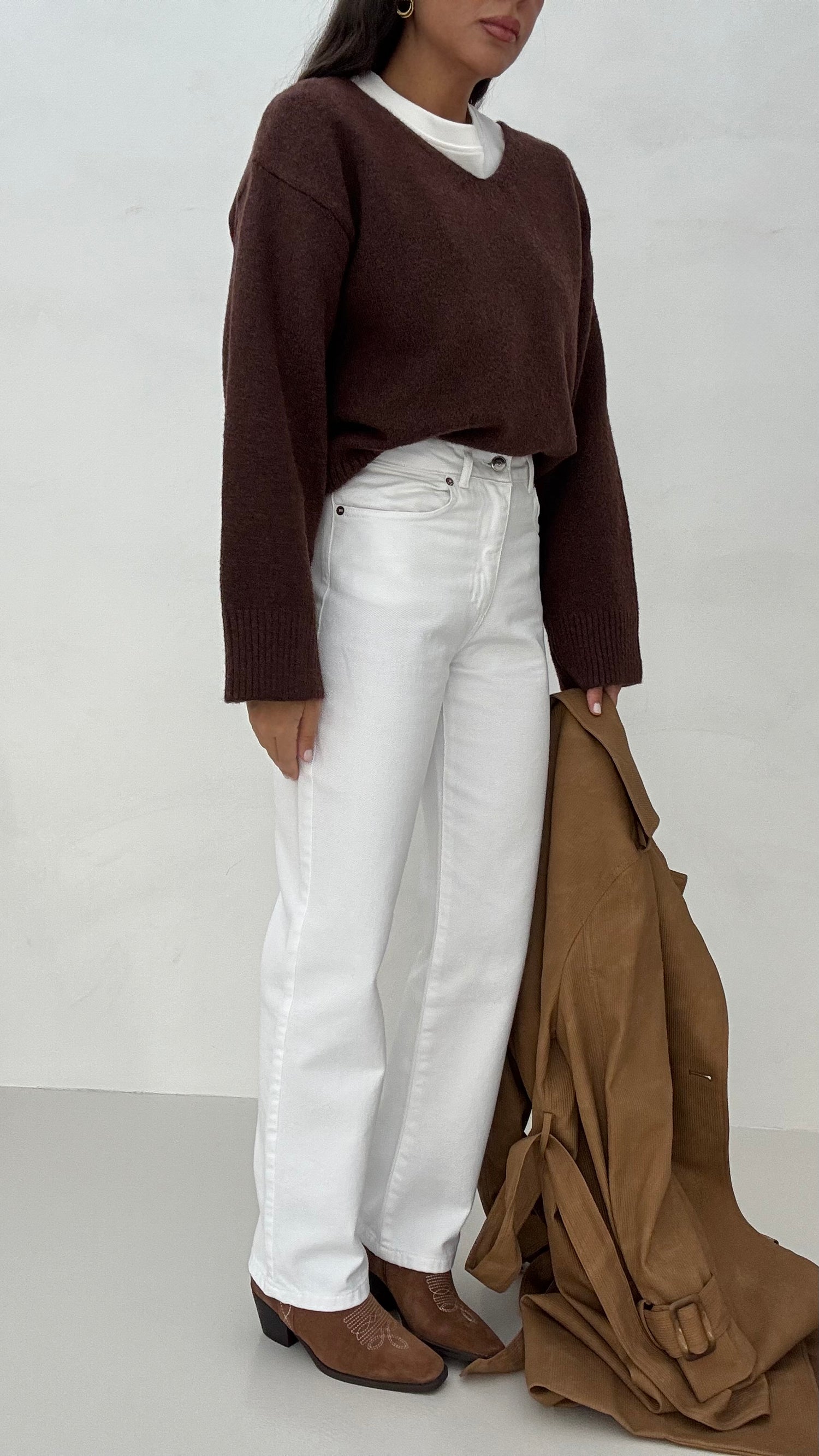 Jeans ‘GAMBA DRITTA’ Denim Bianco