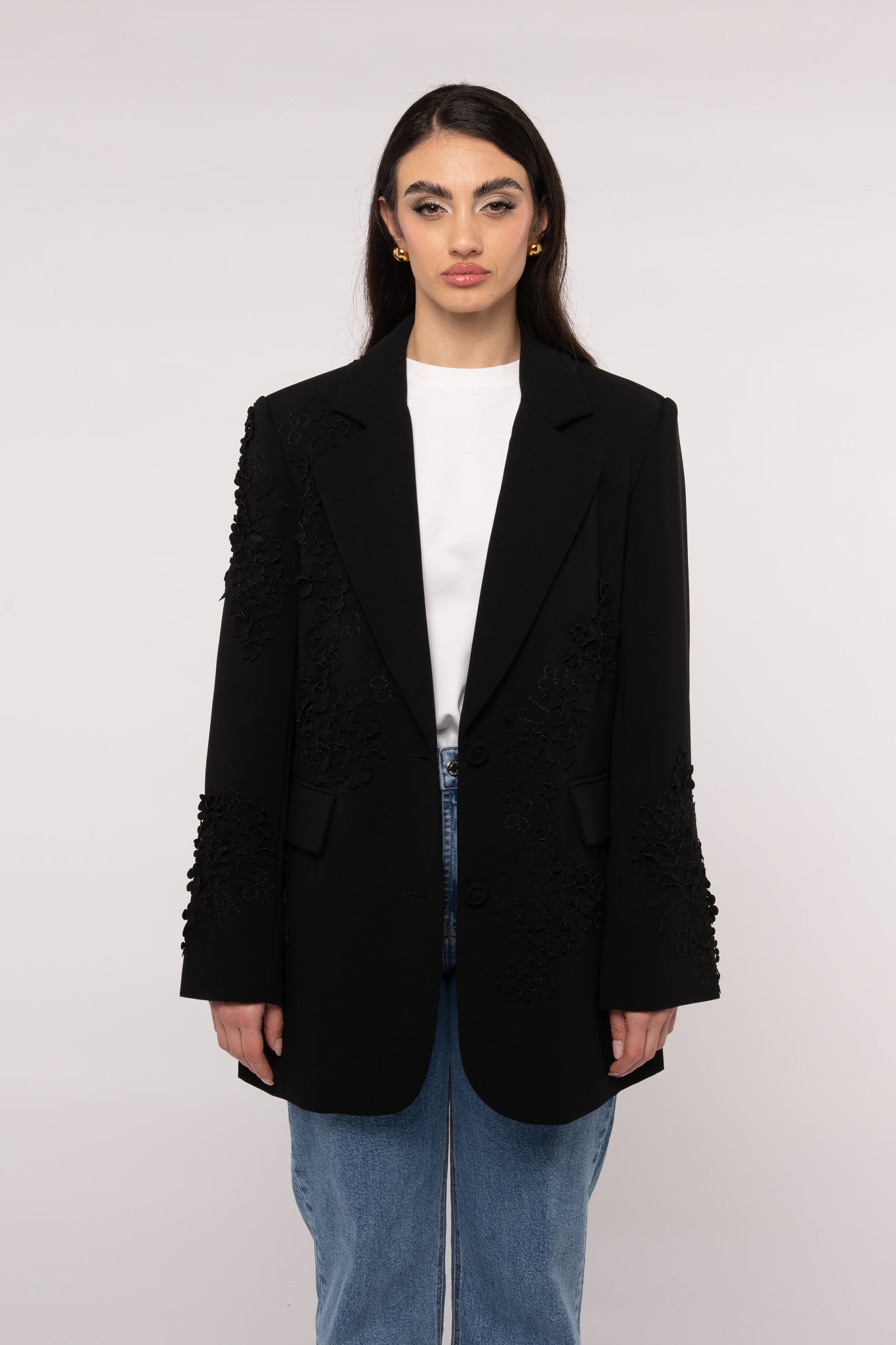 Blazer ‘CON FIORI’ Nero