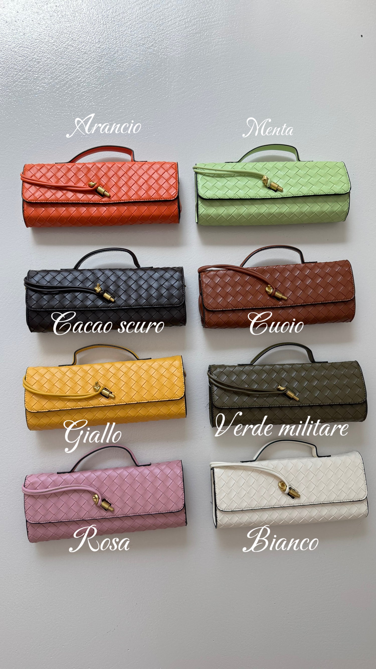 Borsa ‘BAGUETTE’ dettaglio oro VARI COLORI