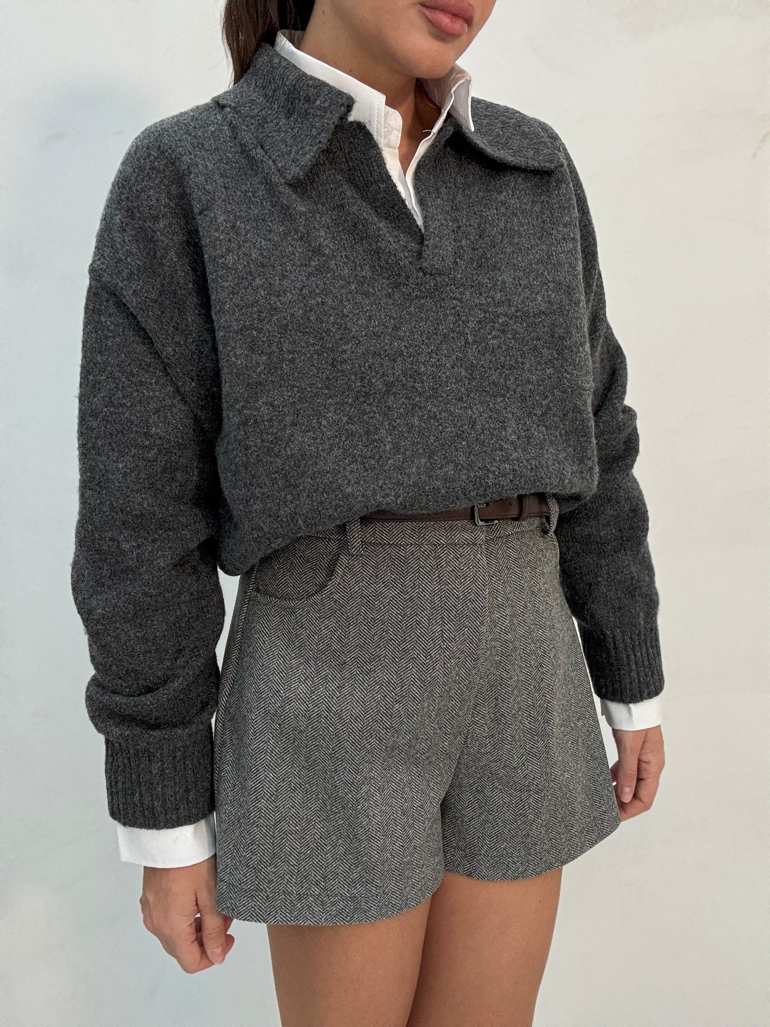 Maglione/Polo ‘20%LANA’ Grigio Scuro