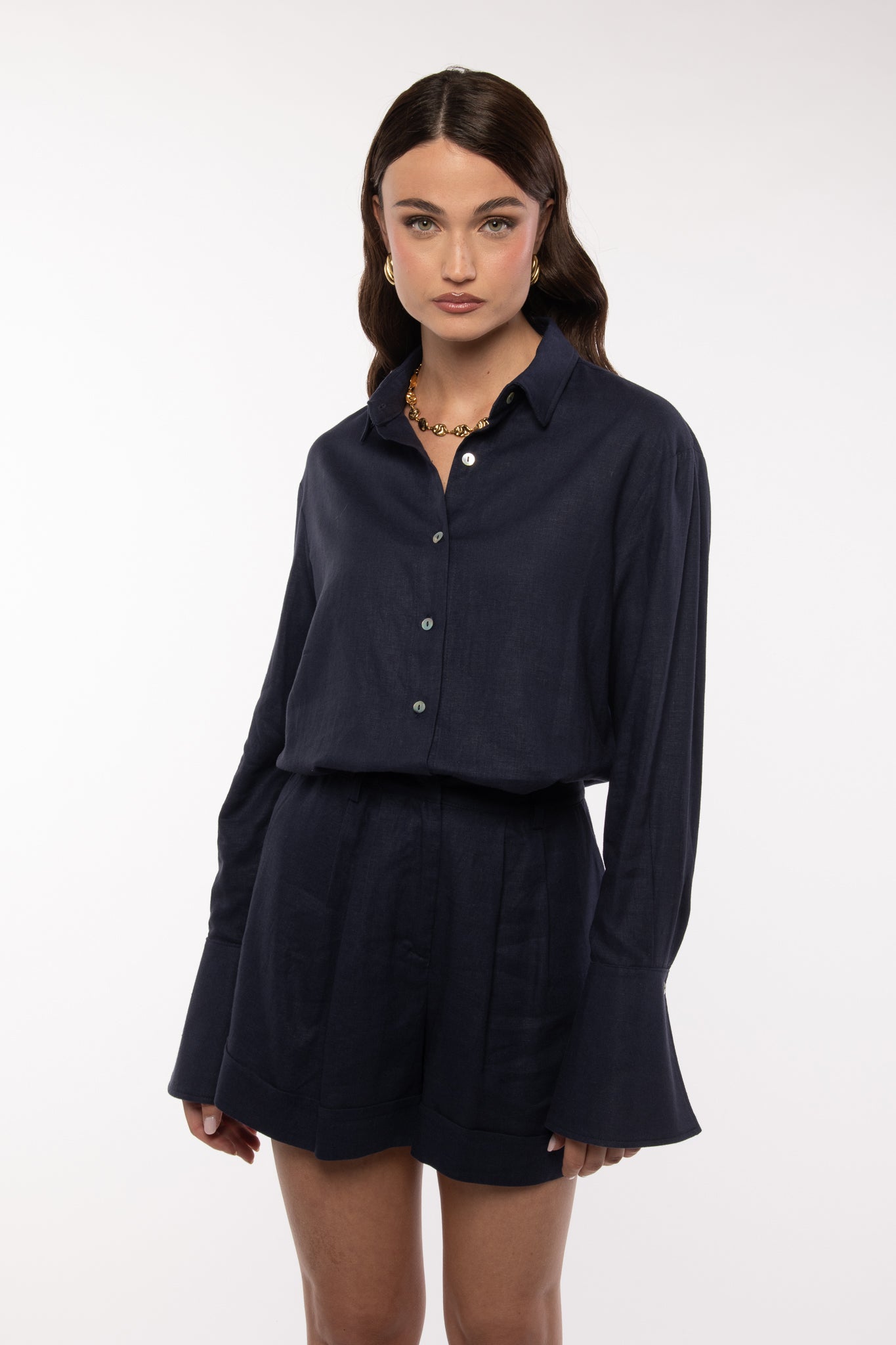 Coordinato ‘55%LINO’ ‘3&33’ Blu Notte
