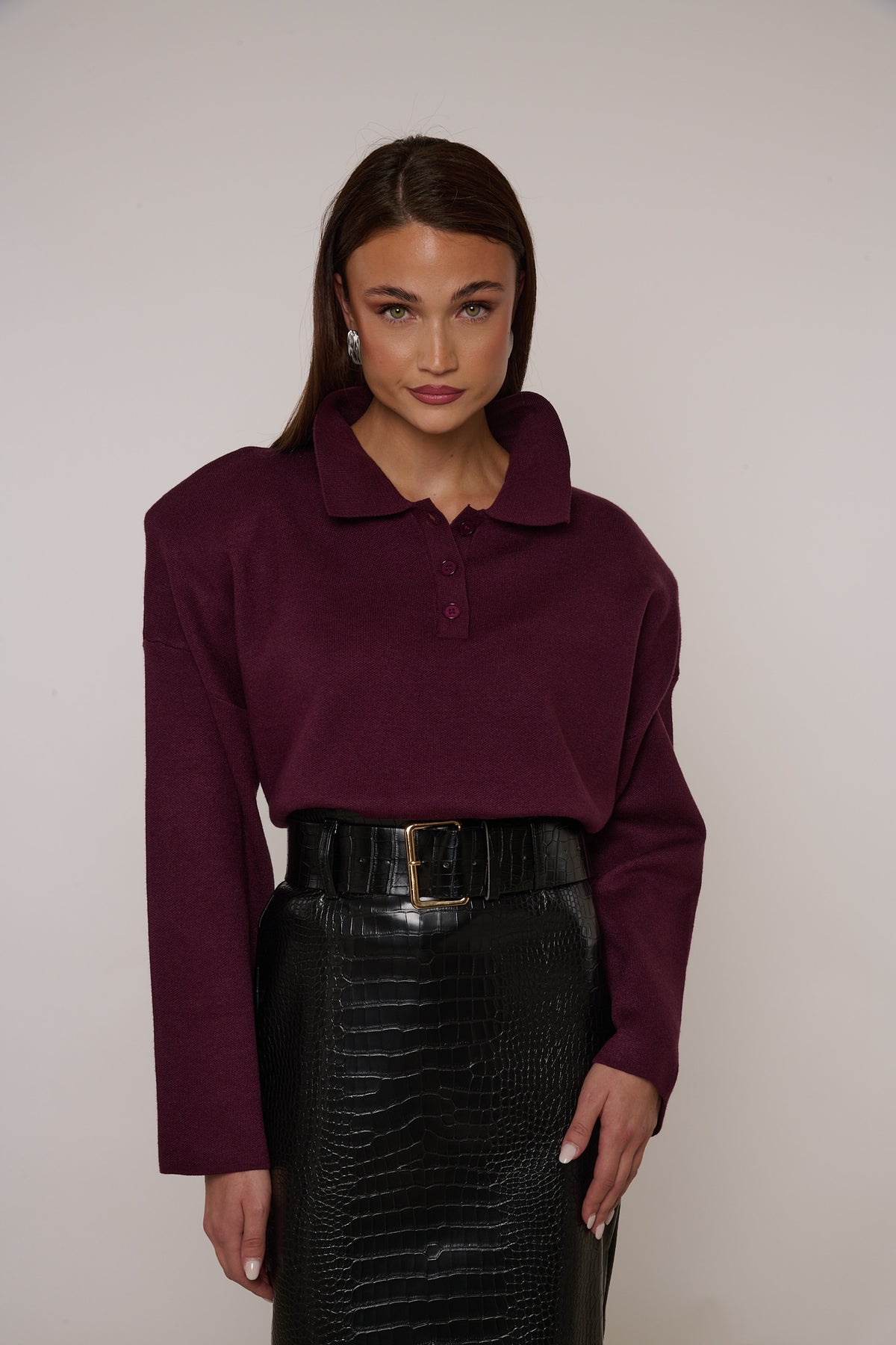 Maglione/Polo con spalline Bordeaux