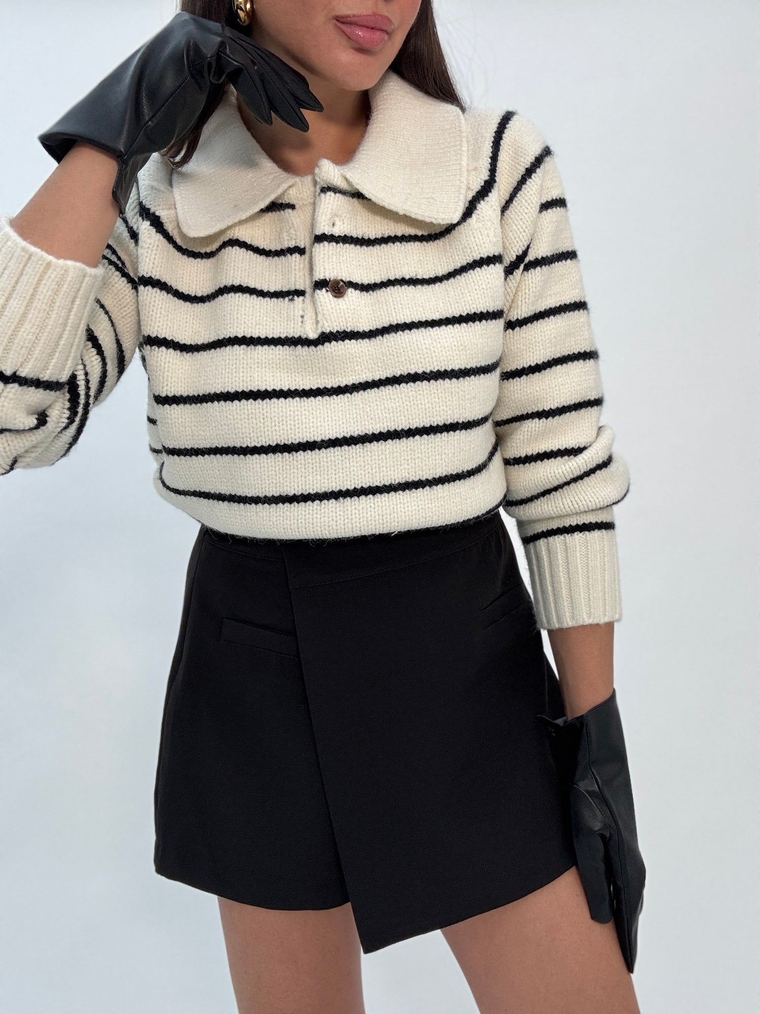 Maglione ‘RIGHE’ 3&33 Panna