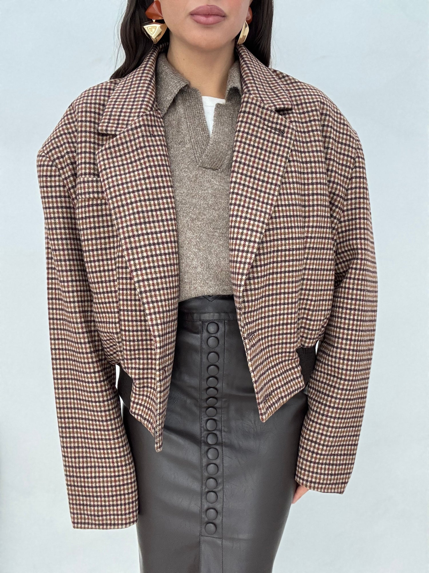 Bomber ‘PIED DE POULE BY LUMINA’ 15%LANA