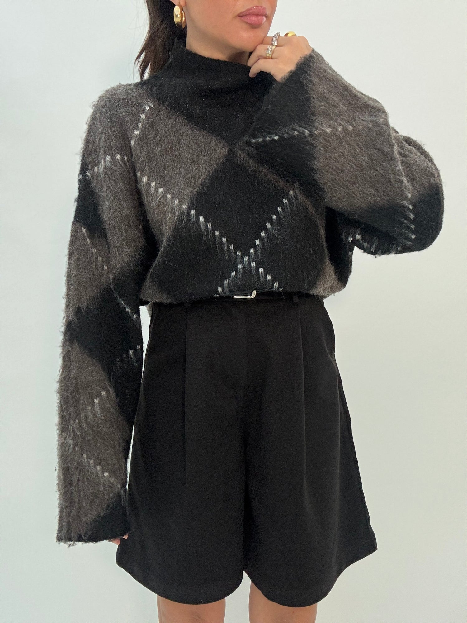 Bermuda ‘IN PANNO’ Con Pence Nero