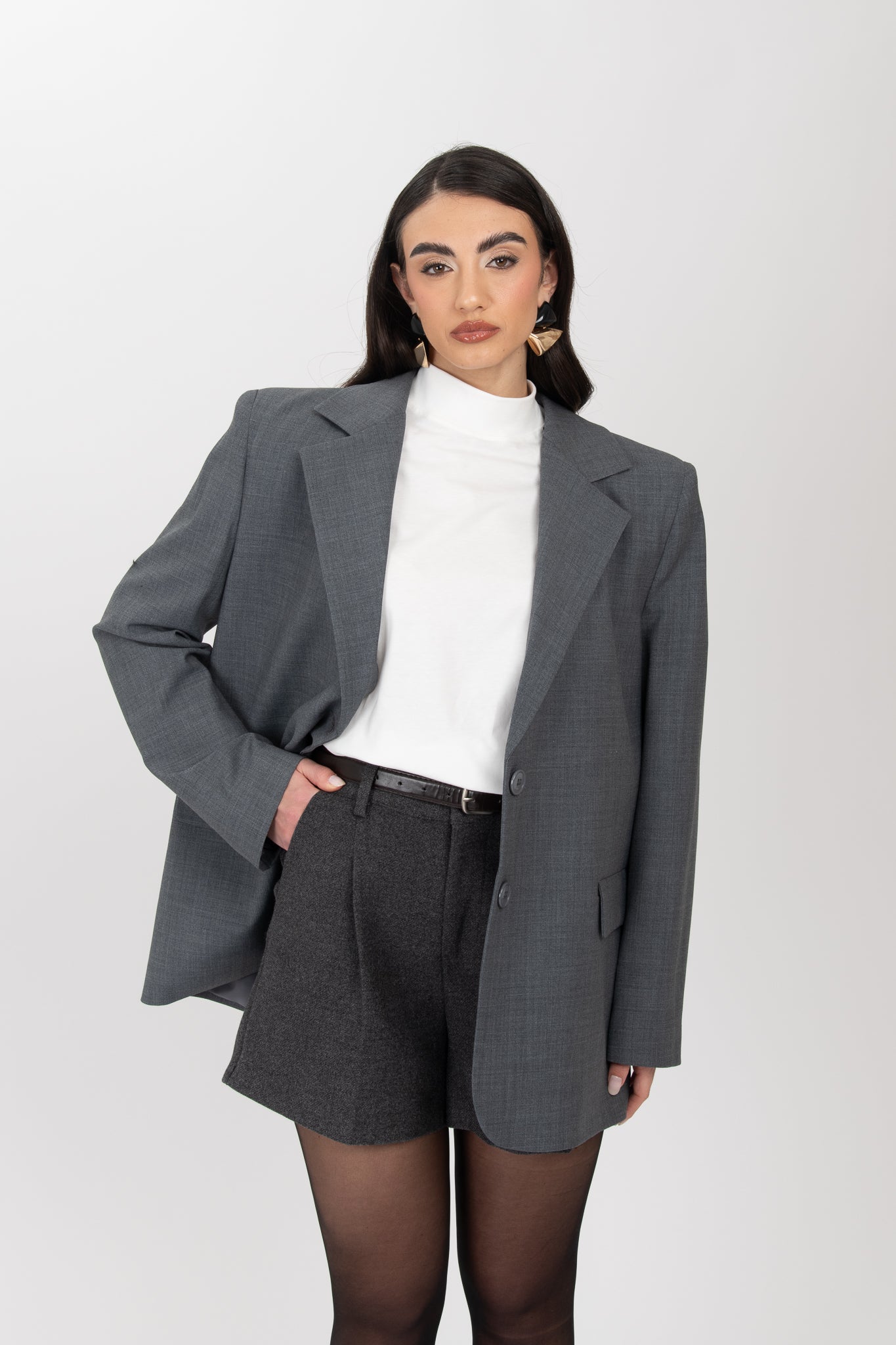 Blazer ‘52% LANA 3&33’ Grigio