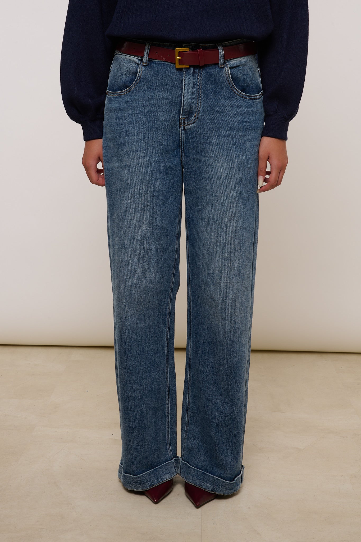 Jeans ‘MINI PIEGONE+CINTURA’ in Denim