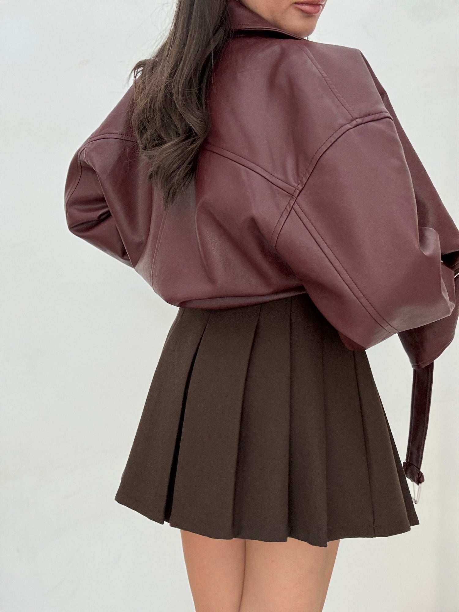 Gonna/Pantaloncino ‘IN PANNO’ con cintura Cacao