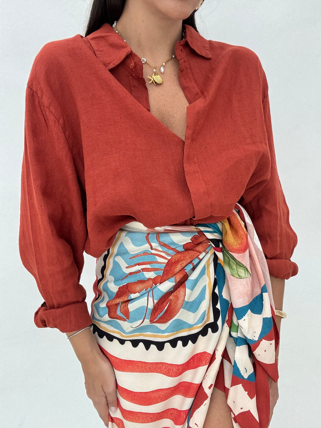 Camicia ‘100% LINO’ Rame