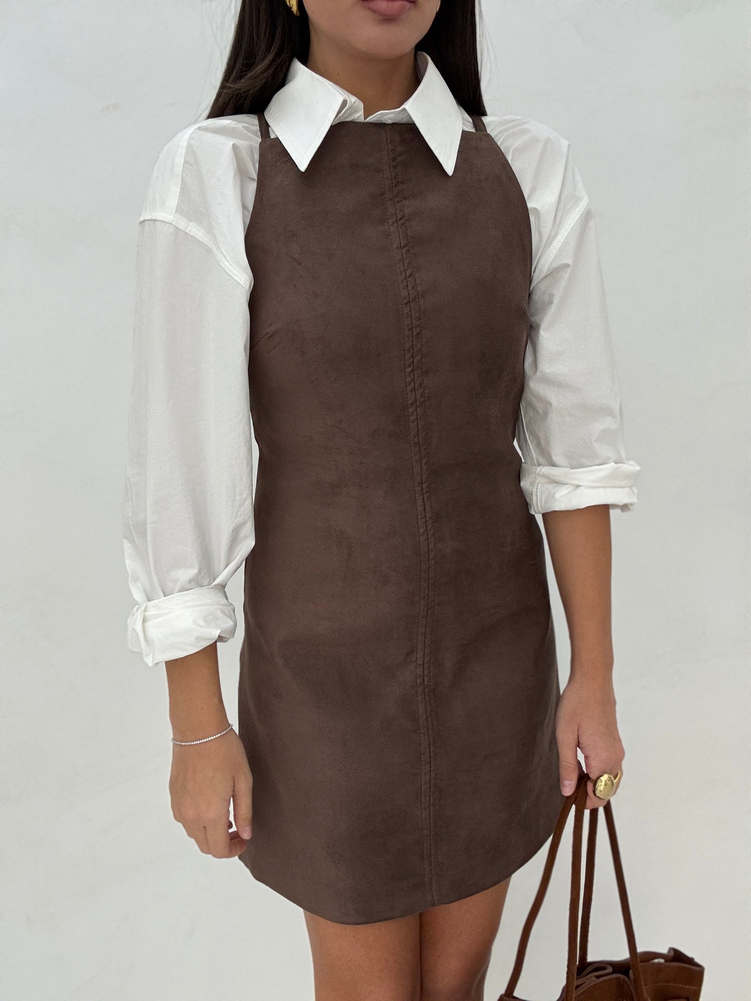 Abito ‘BASIC’ in Suede Cacao