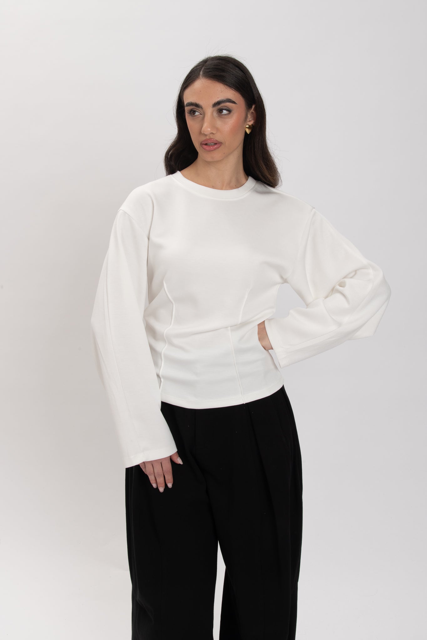 Maglia ‘EFFETTO AVVITATO’ Bianca