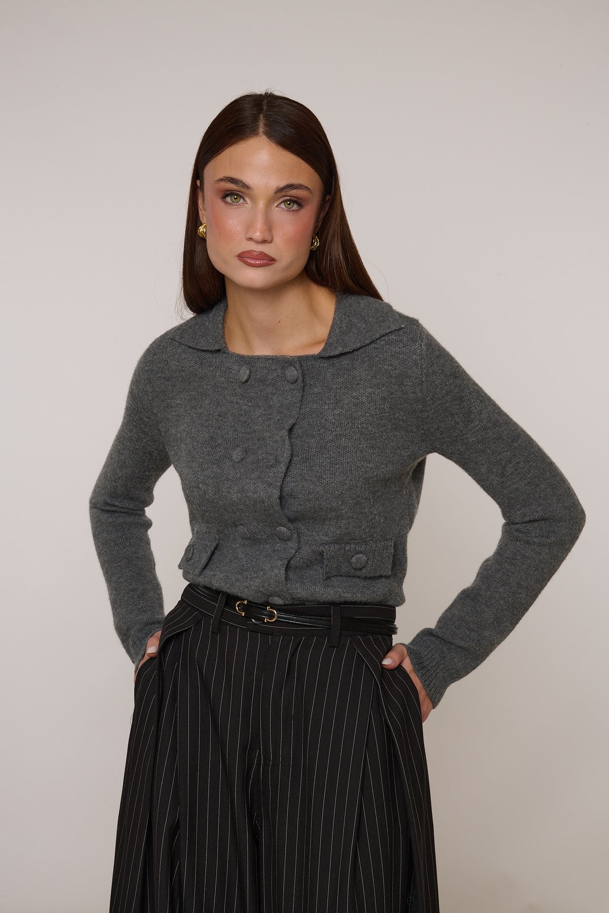 Cardigan/Polo ‘DOPPIO PETTO’ Grigio