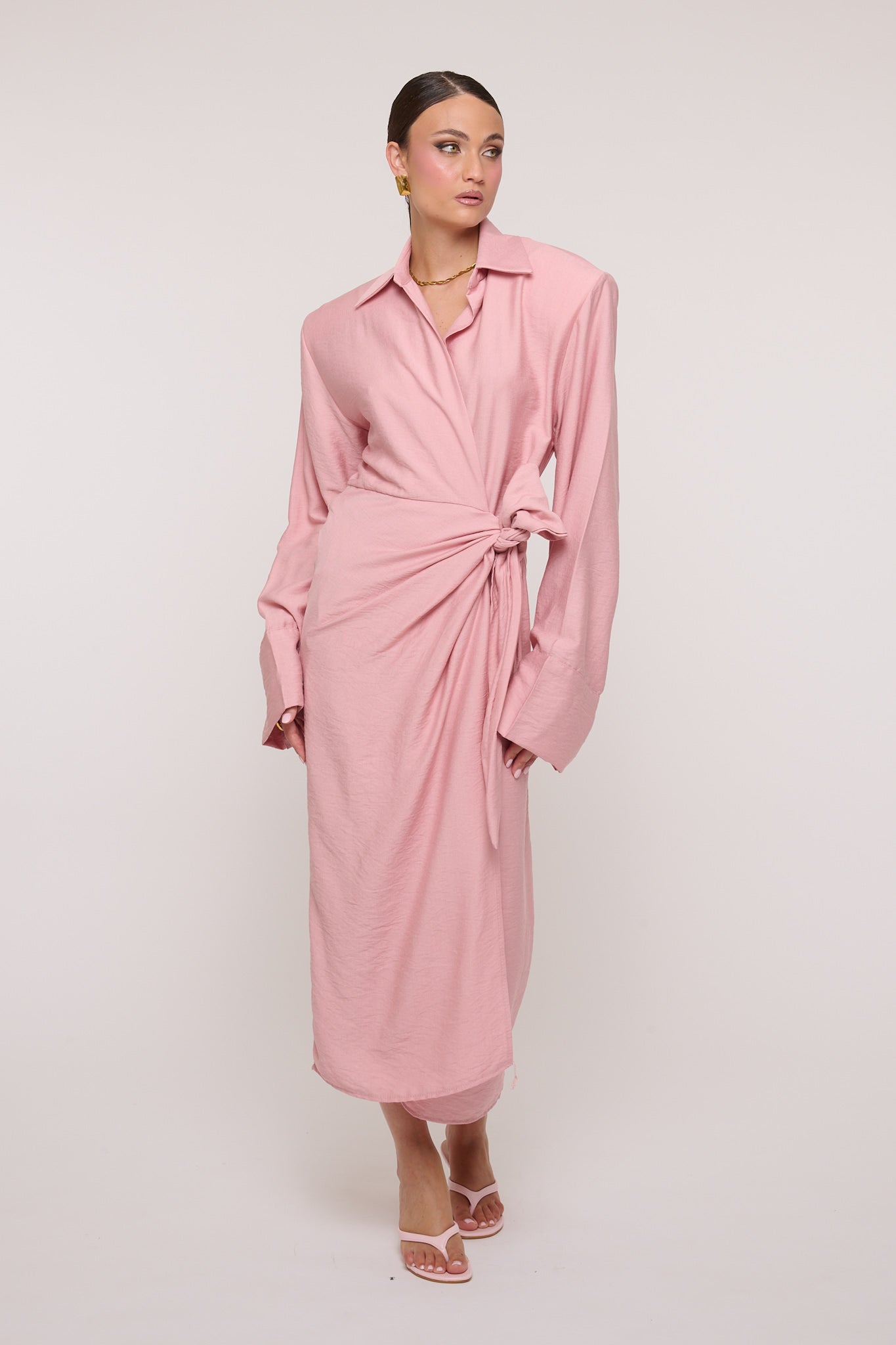 Abito ‘PORTAFOGLIO’ Maxi Spallina Rosa
