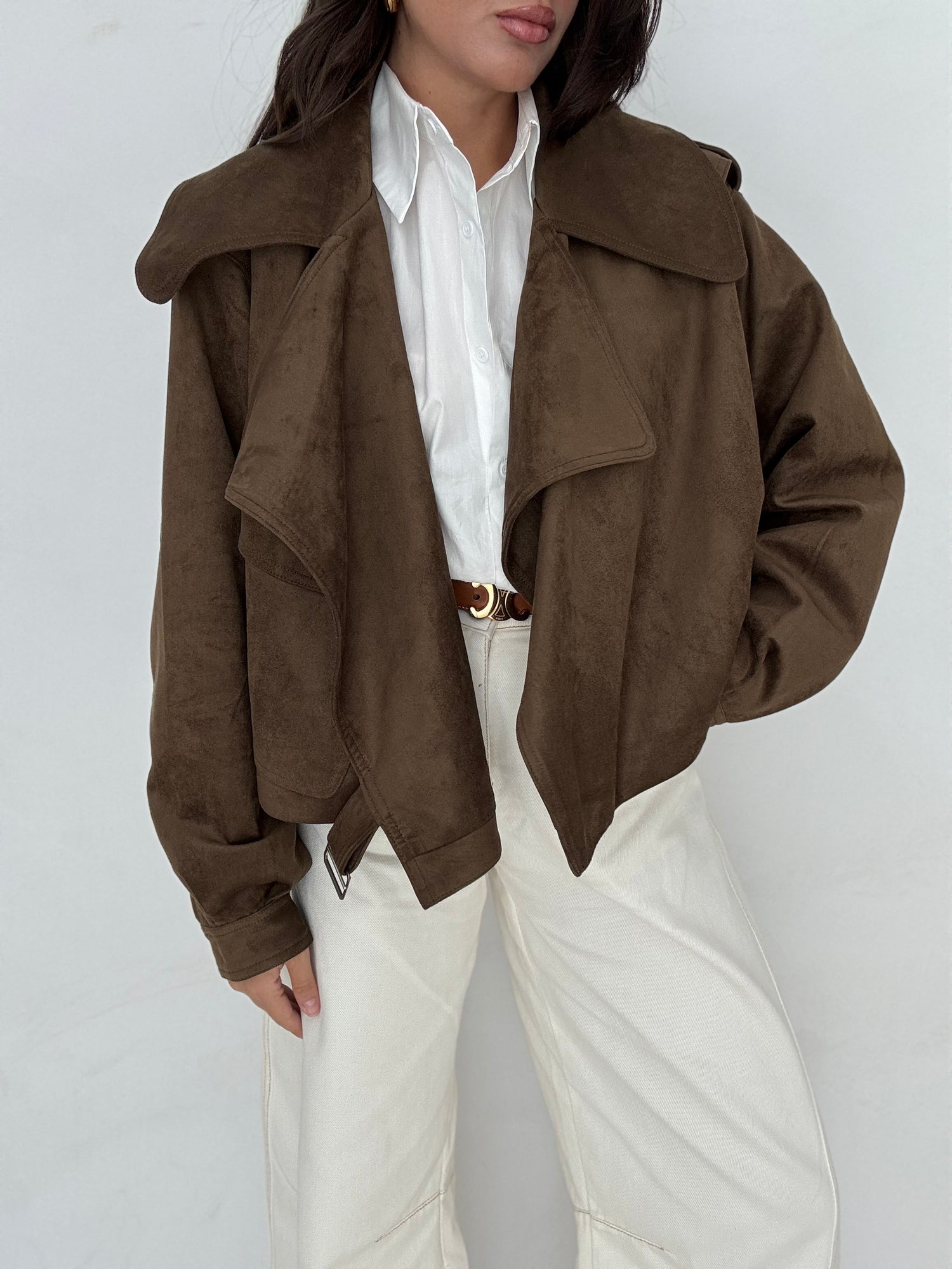Trench/Giacca ‘IN SUEDE’ Cacao
