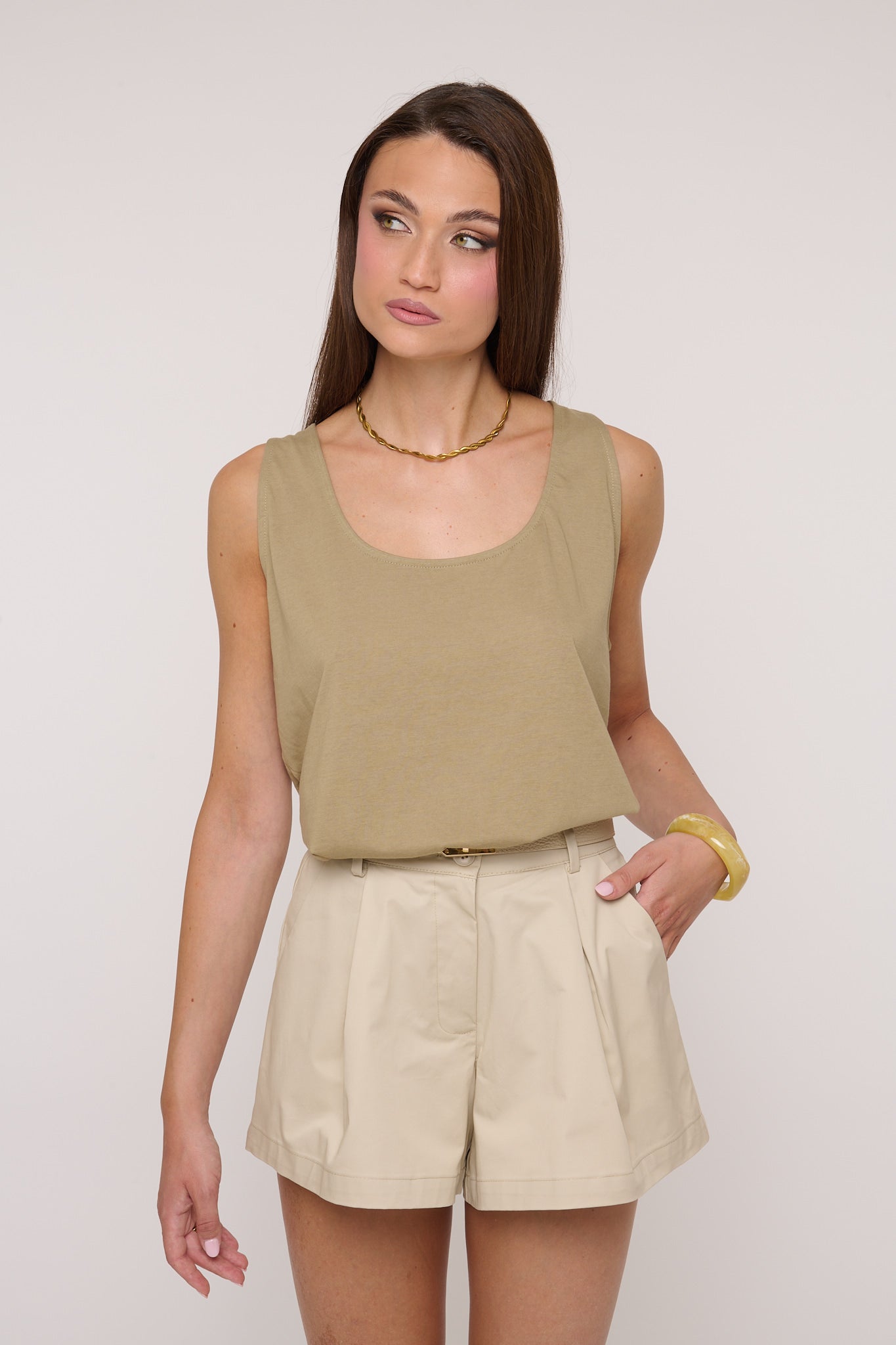 Canotta ‘OVER 70%COTONE’ Verde Militare