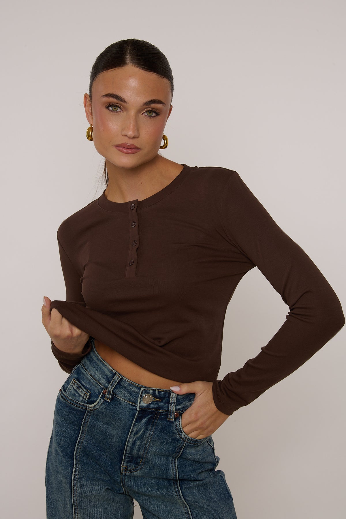 Maglia ‘BOTTONCINI’ By Lumina Cacao