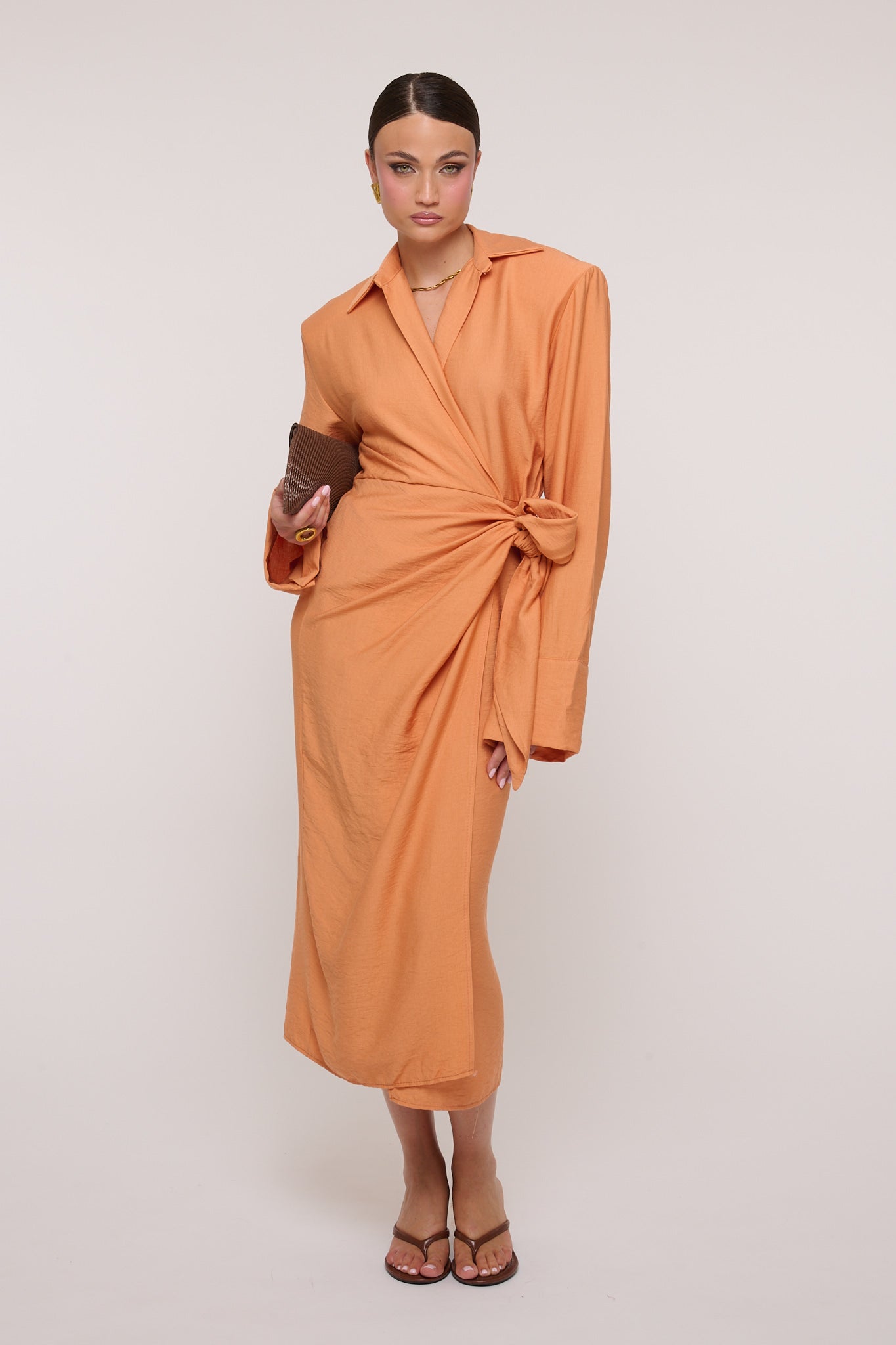 Abito ‘PORTAFOGLIO’ Maxi Spallina Arancio