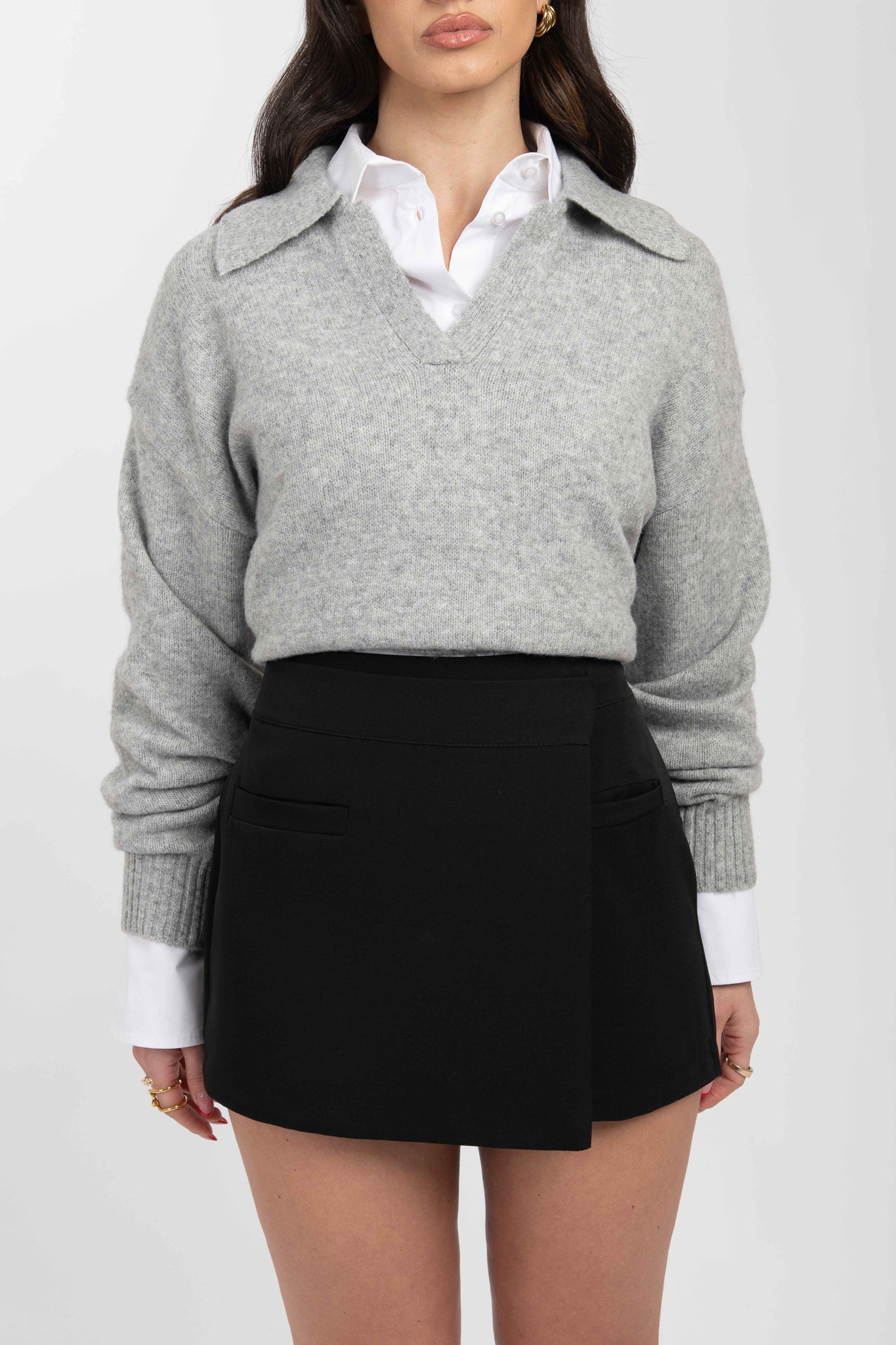 Maglione/Polo ‘20%LANA’ Grigio chiaro