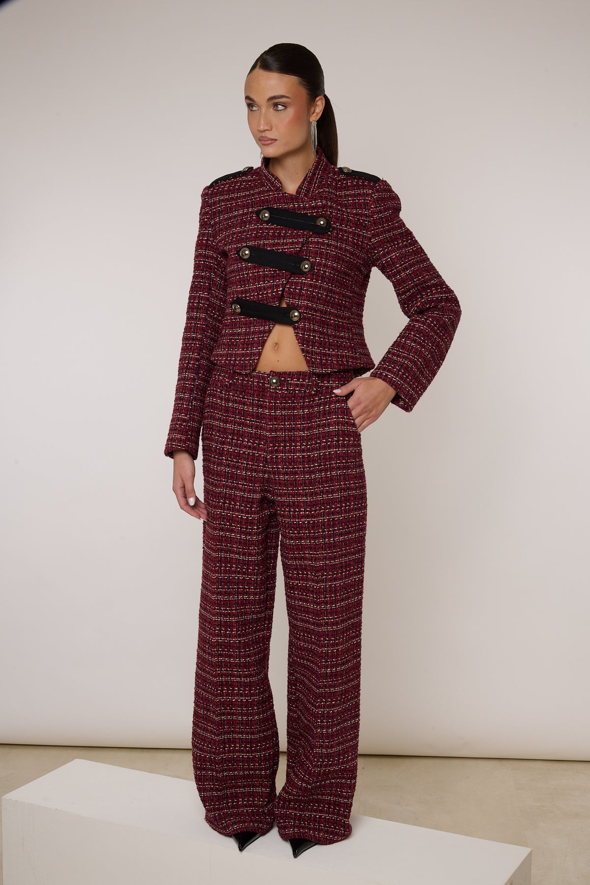 Pantalone ‘TWEED’ By Lumina Bordeaux