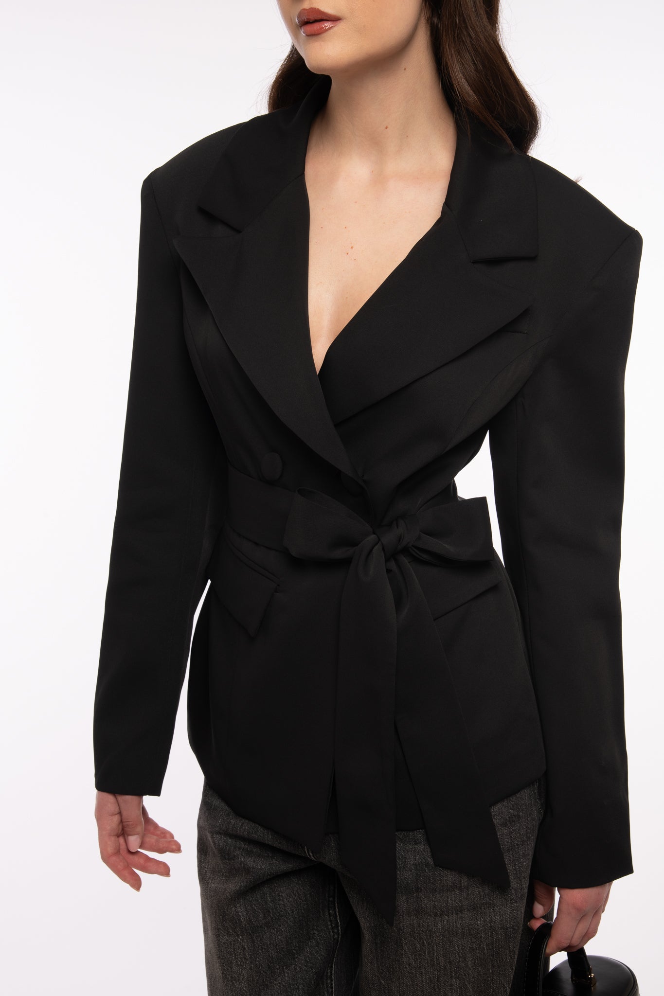 Blazer ‘LA VIA’ due bottoni Nero