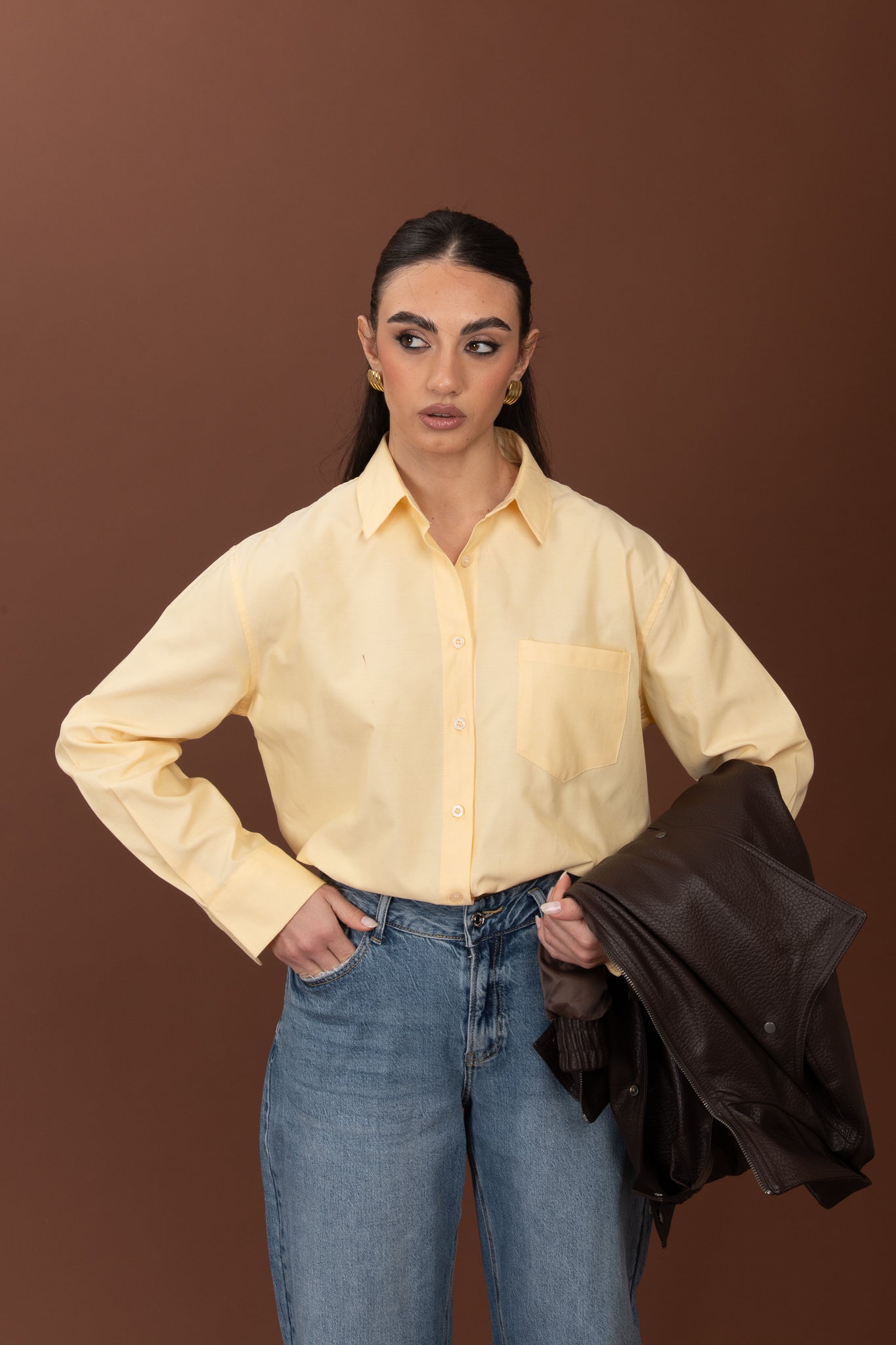 Camicia ‘BASIC 65%COTONE’ Gialla