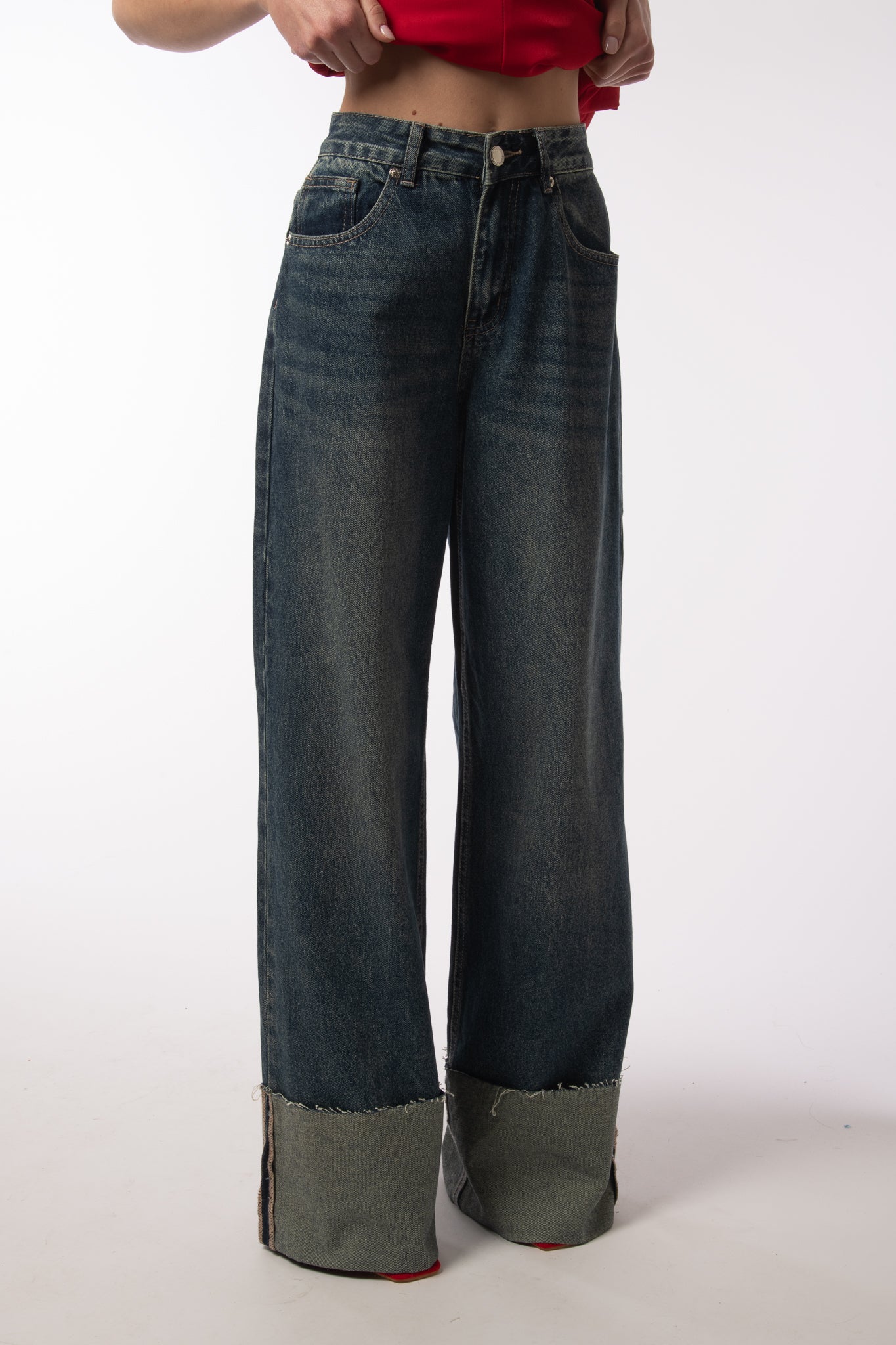 Jeans ‘PIEGONE’ Denim Scuro
