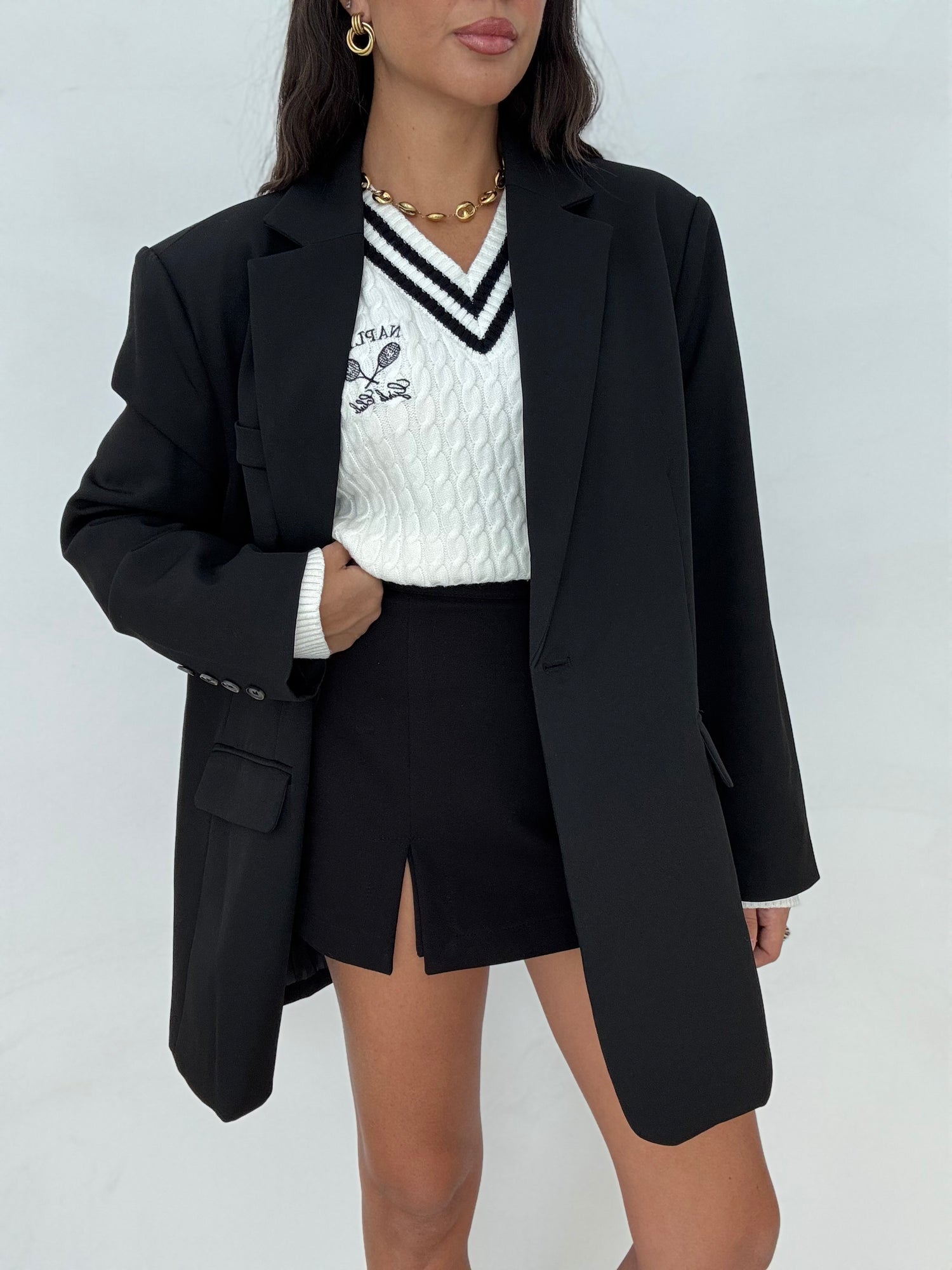 Blazer ‘SPACCO SUL RETRO’ Nero