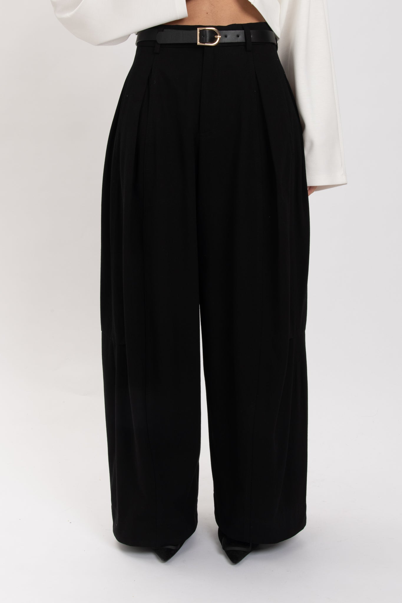 Pantalone ‘COTONE VITA ALTA’  Nero