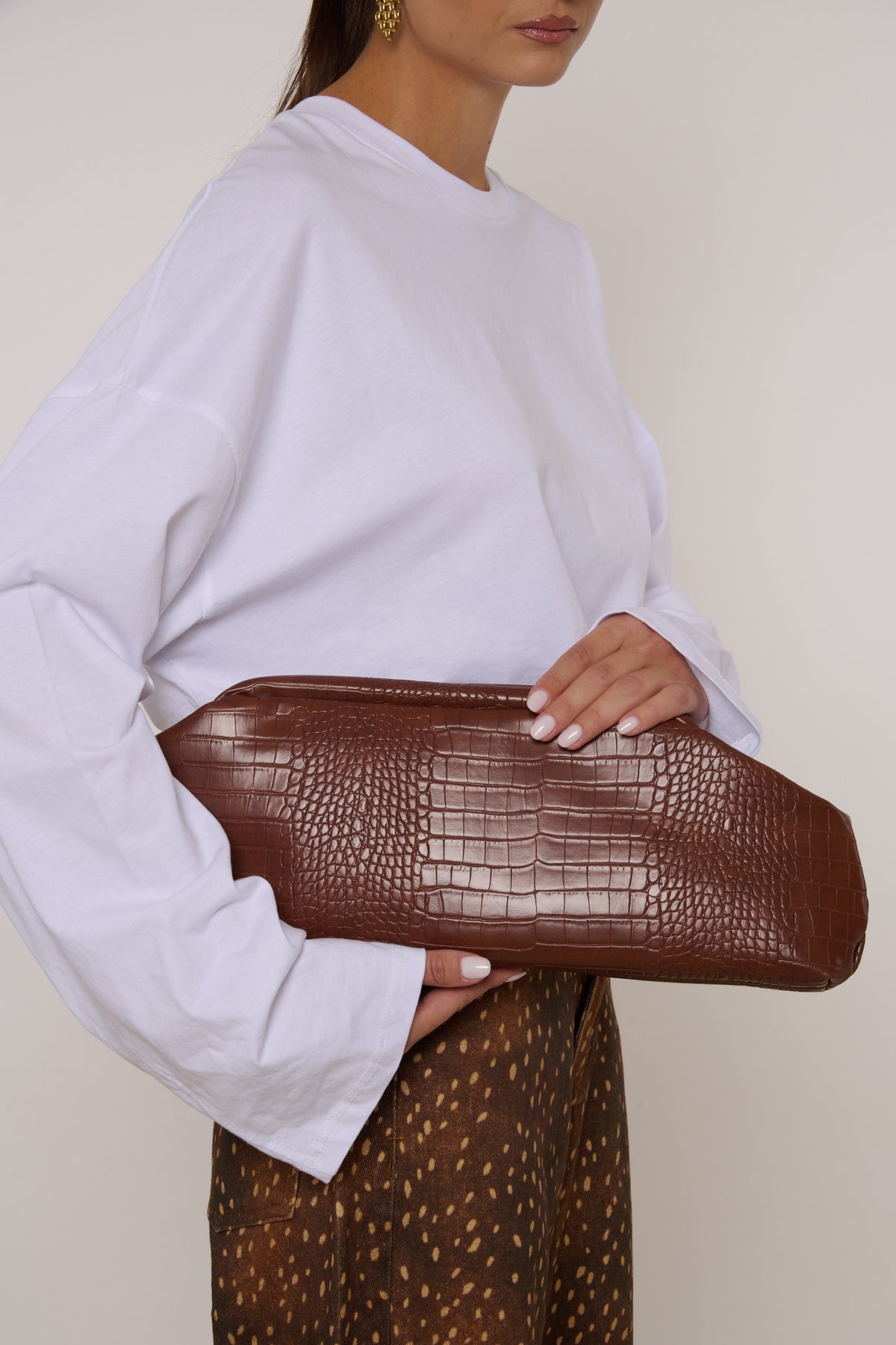 Pochette ‘PITONATA’ Cuoio