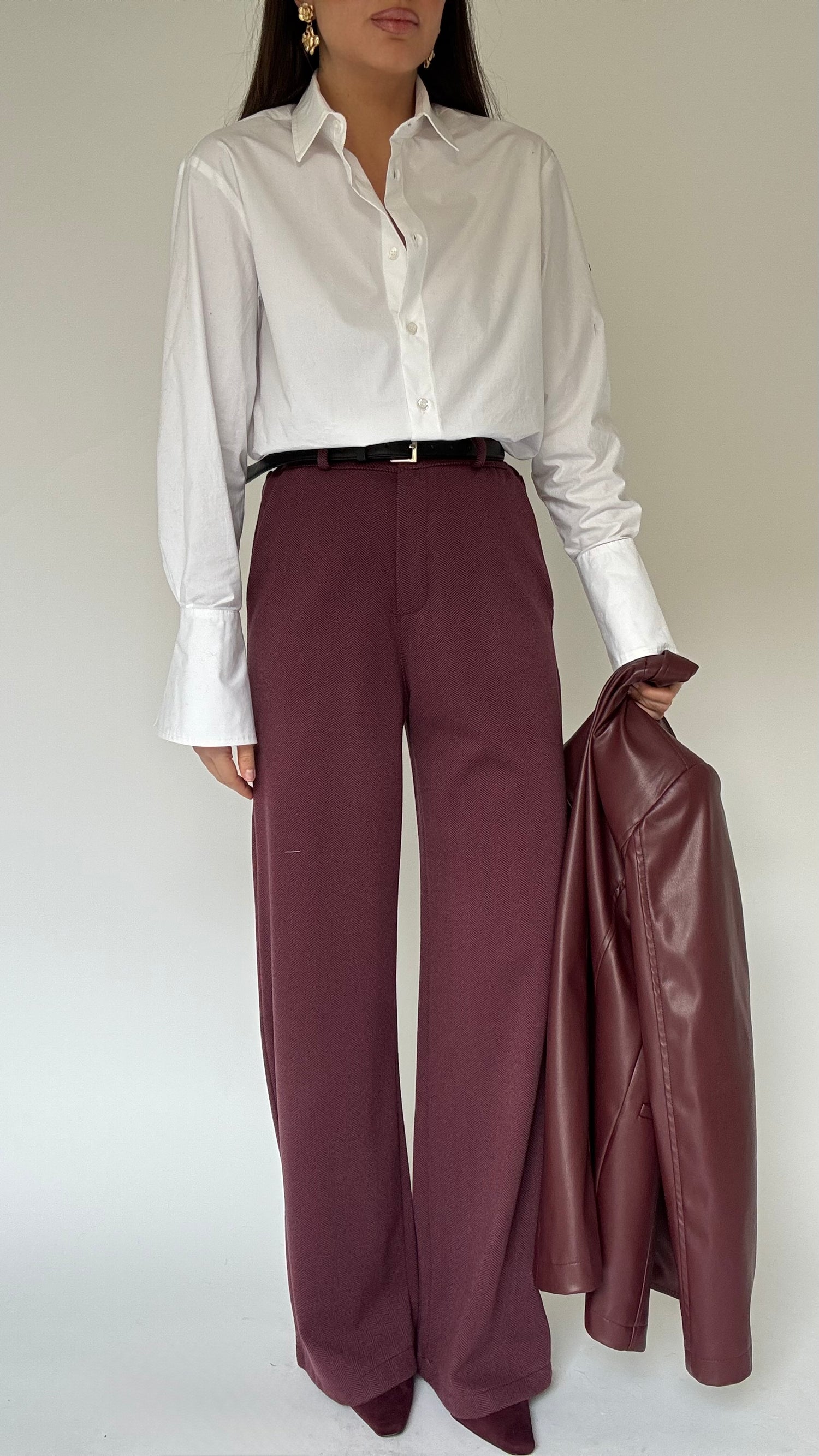 Pantalone ‘SPIGATO’ Bordeaux