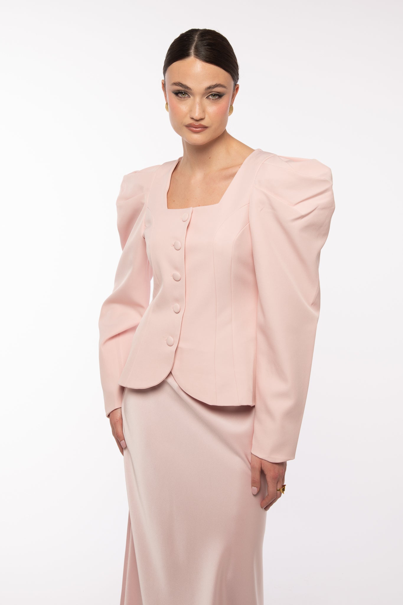 Blazer avvitato ‘SCOLLO QUADRATO’ Rosa