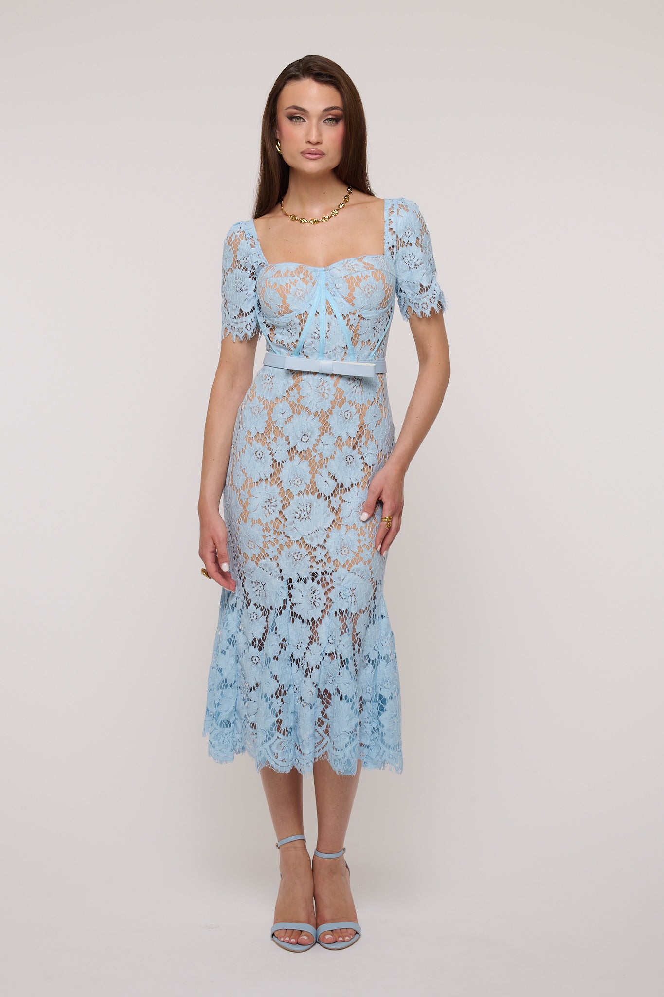 Abito ‘PIZZO’ Mezza Manica Azzurro