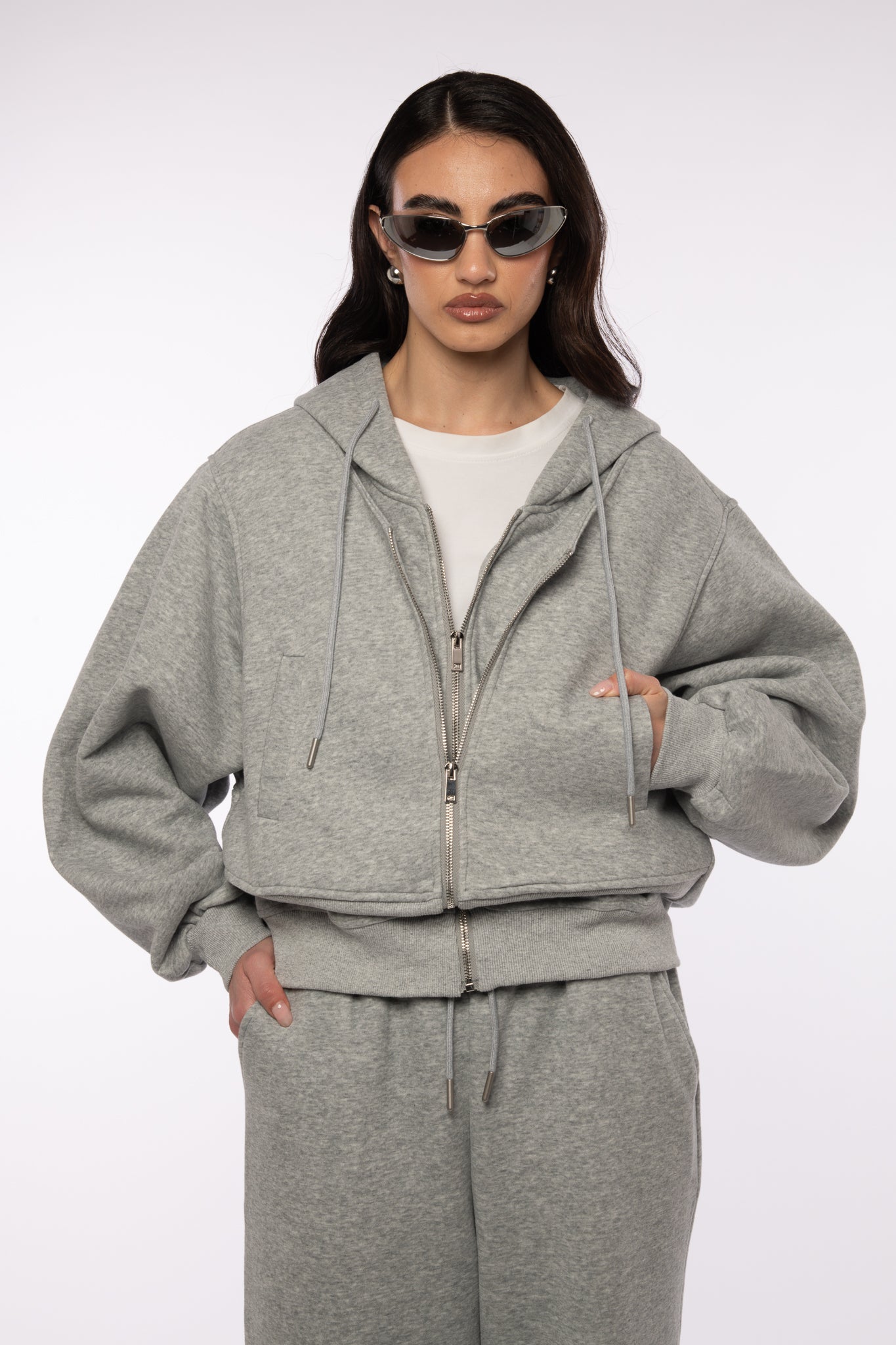 Coordinato Tuta ‘DOUBLE’ 70% COTONE Grigio