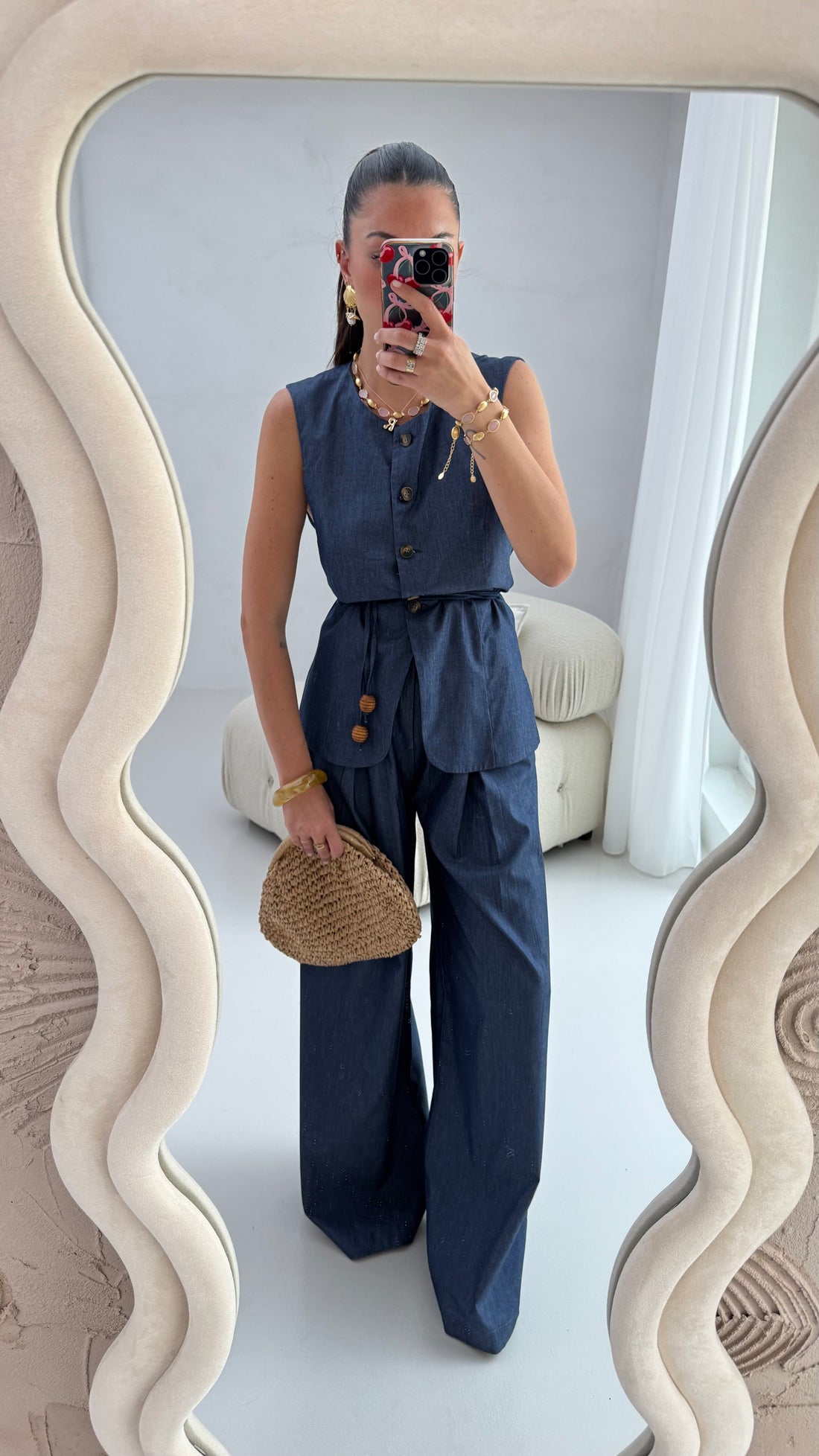 Coordinato ‘100% COTONE’ BY LUMINA effetto denim