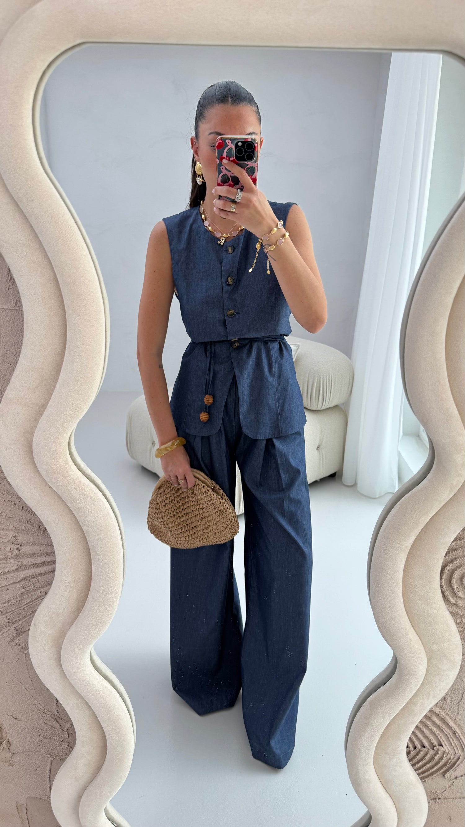 Coordinato ‘100% COTONE’ BY LUMINA effetto denim