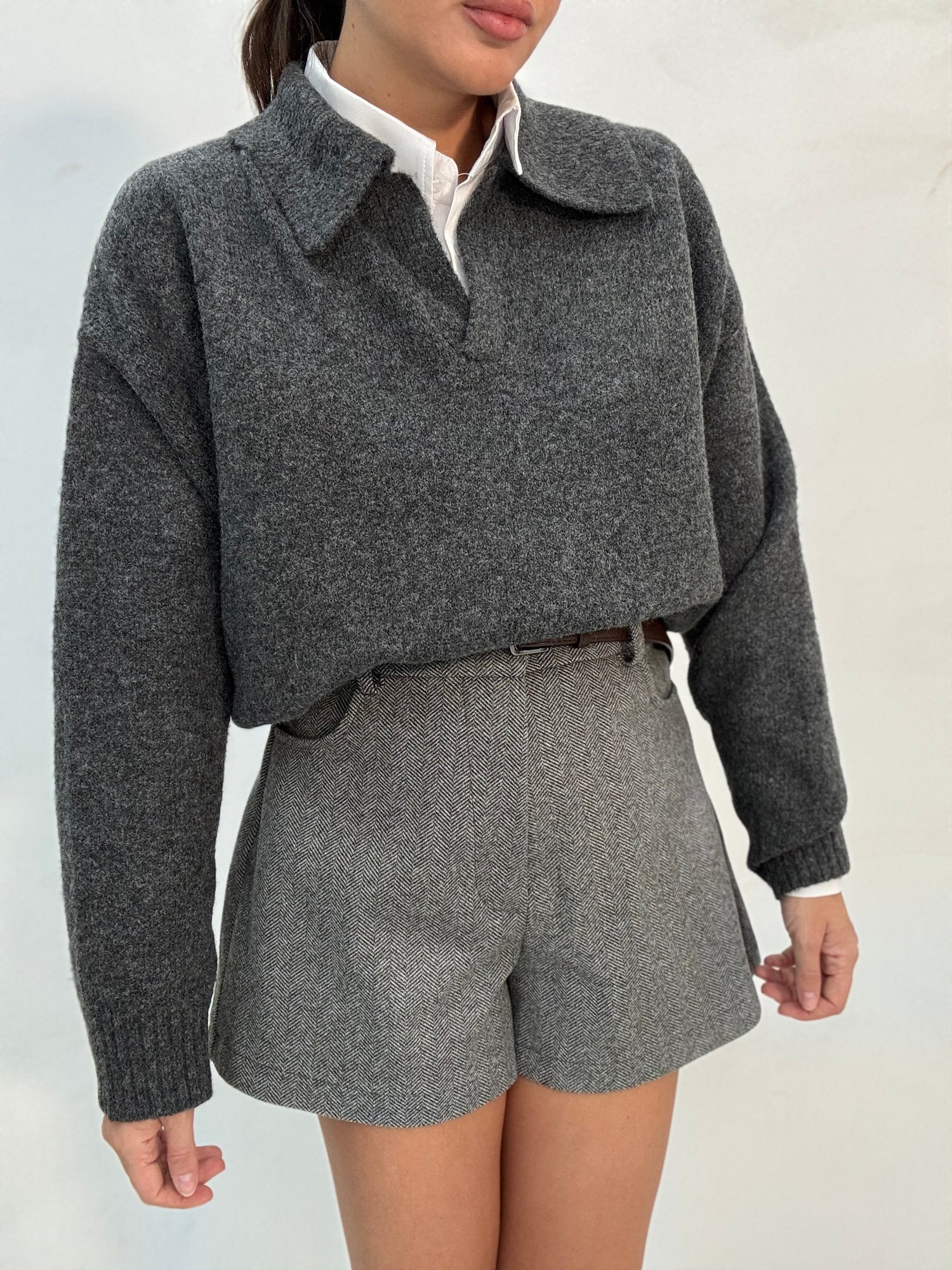 Maglione/Polo ‘20%LANA’ Grigio Scuro